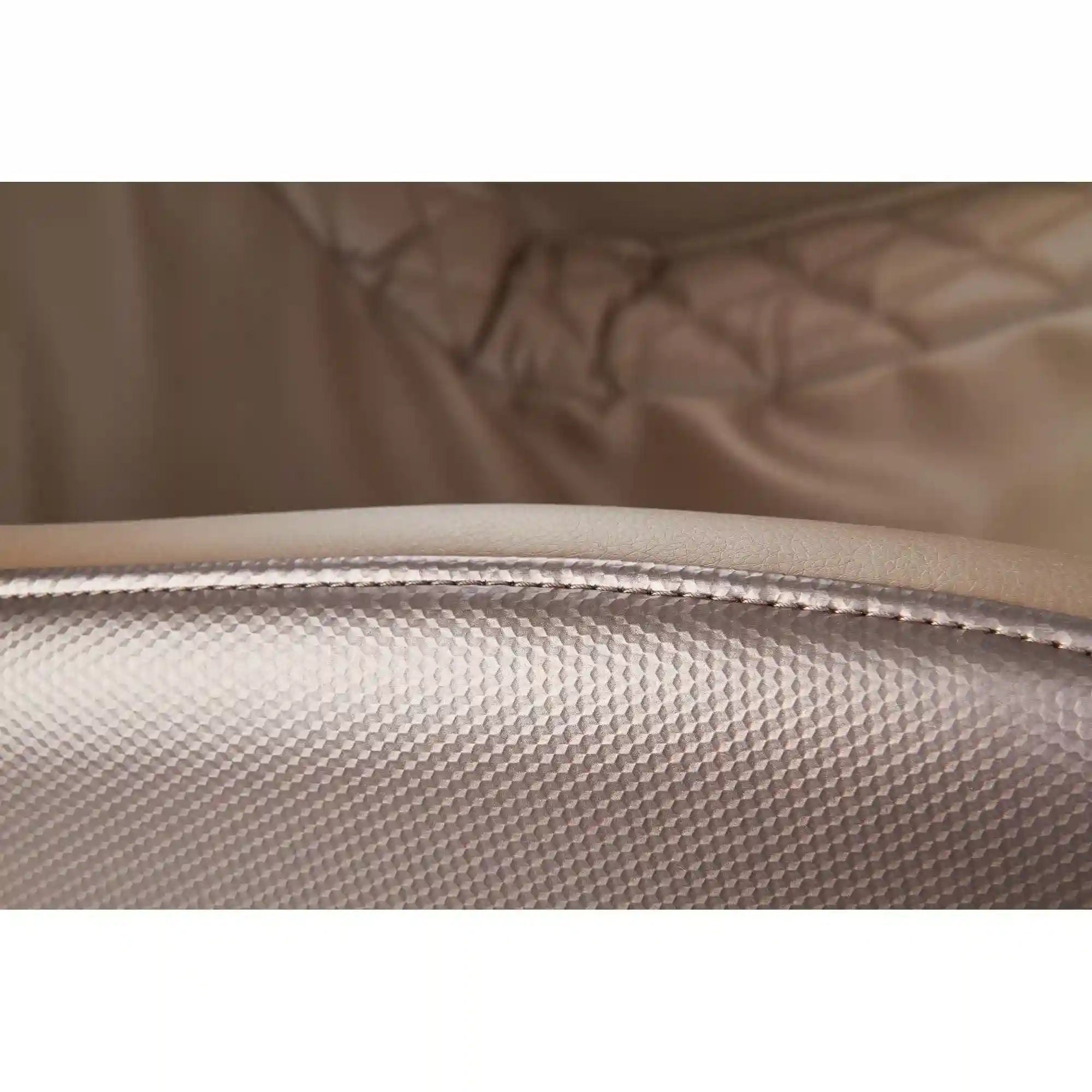 Fotoliu cu functie de masaj DOPIO, bej/negru, piele ecologica, 69x70x94 cm