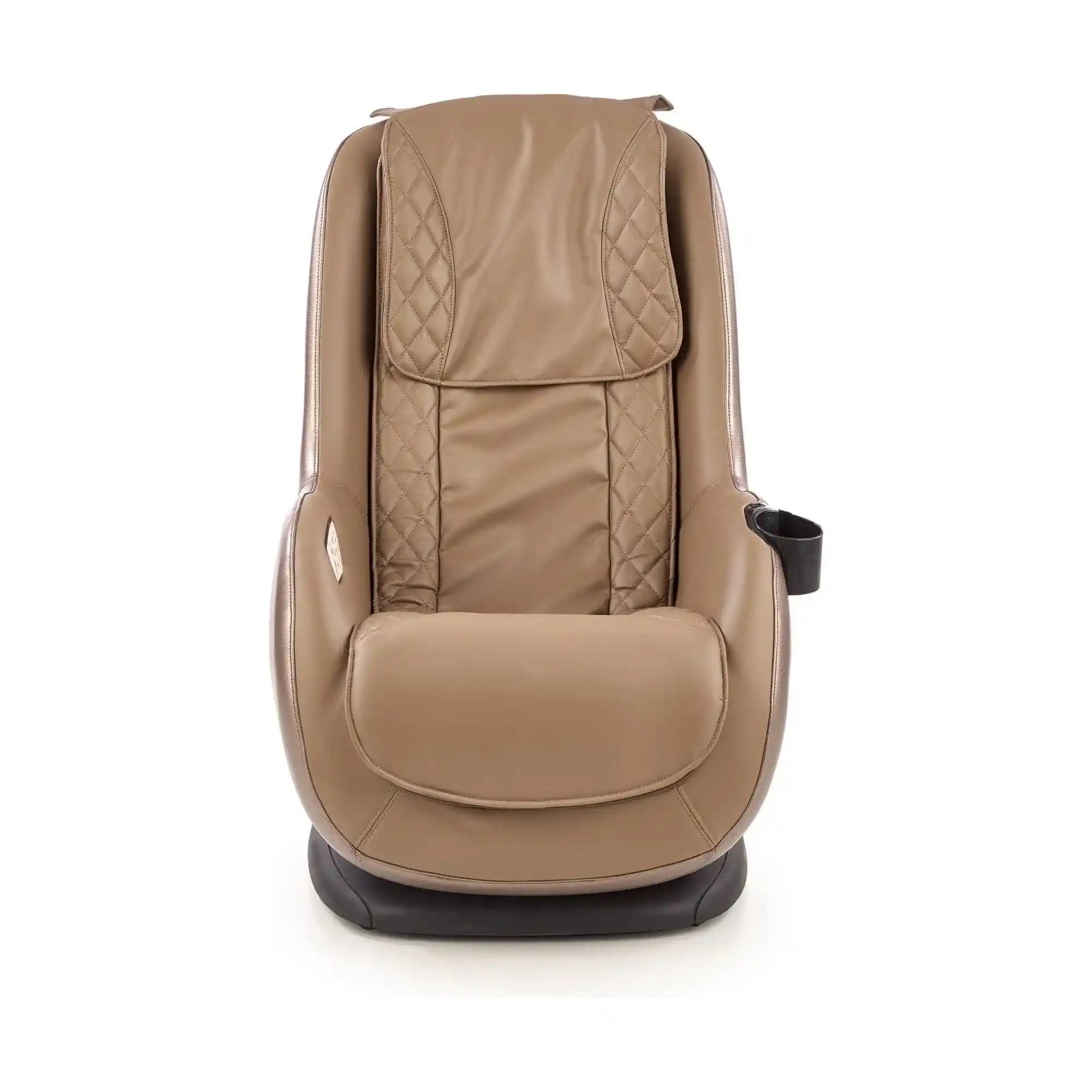 Fotoliu cu functie de masaj DOPIO, bej/negru, piele ecologica, 69x70x94 cm