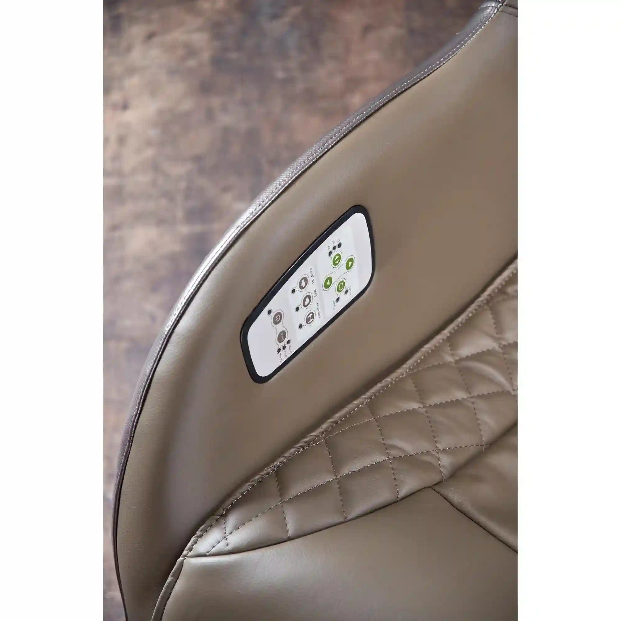 Fotoliu cu functie de masaj DOPIO, bej/negru, piele ecologica, 69x70x94 cm