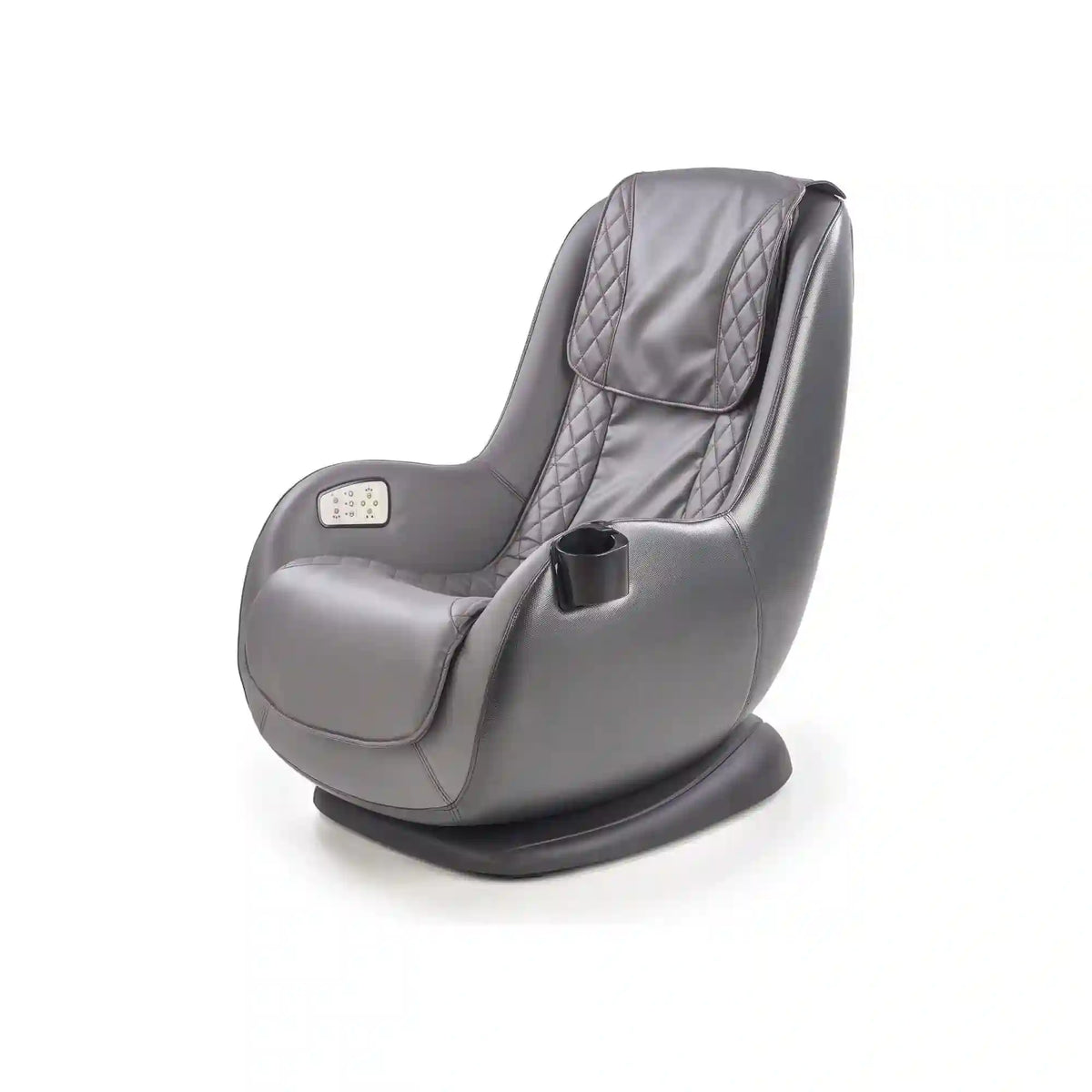 Fotoliu cu functie de masaj DOPIO, gri/negru, piele ecologica, 69x70x94 cm