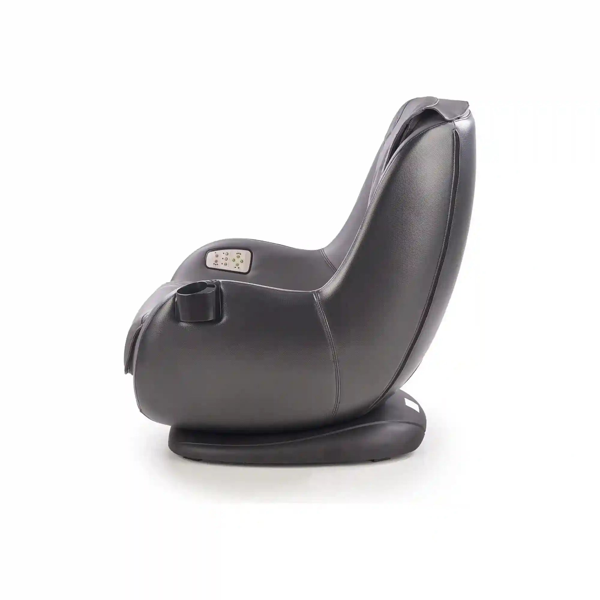 Fotoliu cu functie de masaj DOPIO, gri/negru, piele ecologica, 69x70x94 cm