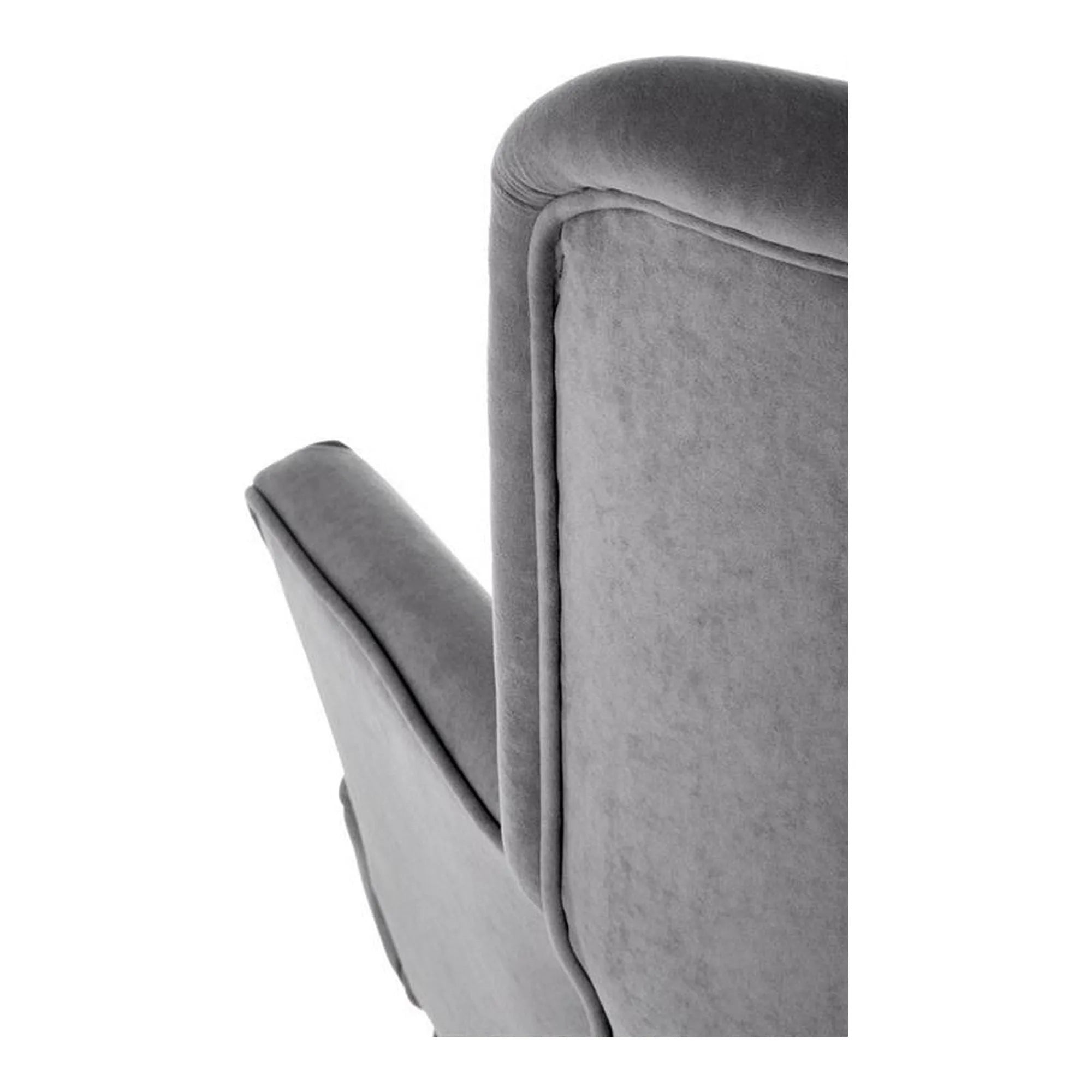 Fotoliu DELGADO, stofa catifelata gri - Bluvel 14, 75x70x100 cm