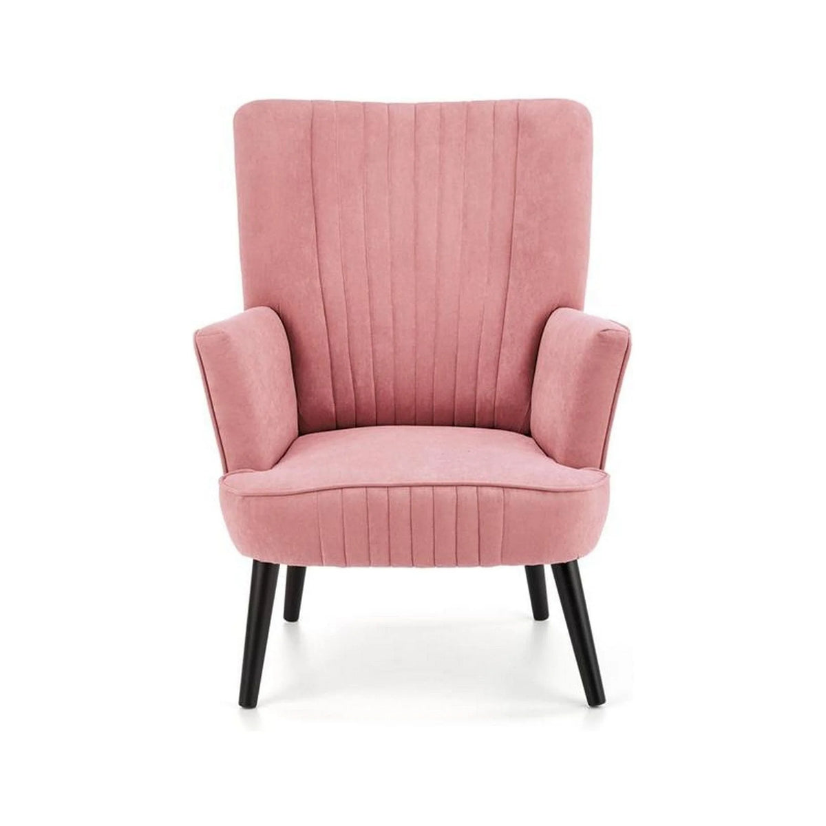 Fotoliu DELGADO, stofa catifelata roz - Bluvel 52, 75x70x100 cm