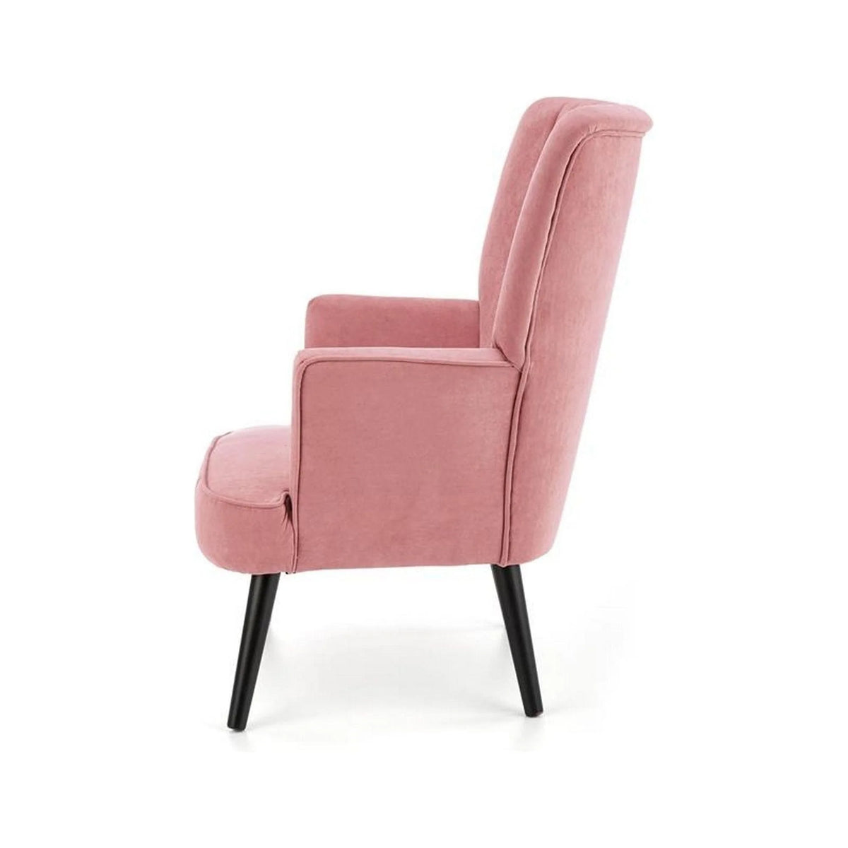 Fotoliu DELGADO, stofa catifelata roz - Bluvel 52, 75x70x100 cm