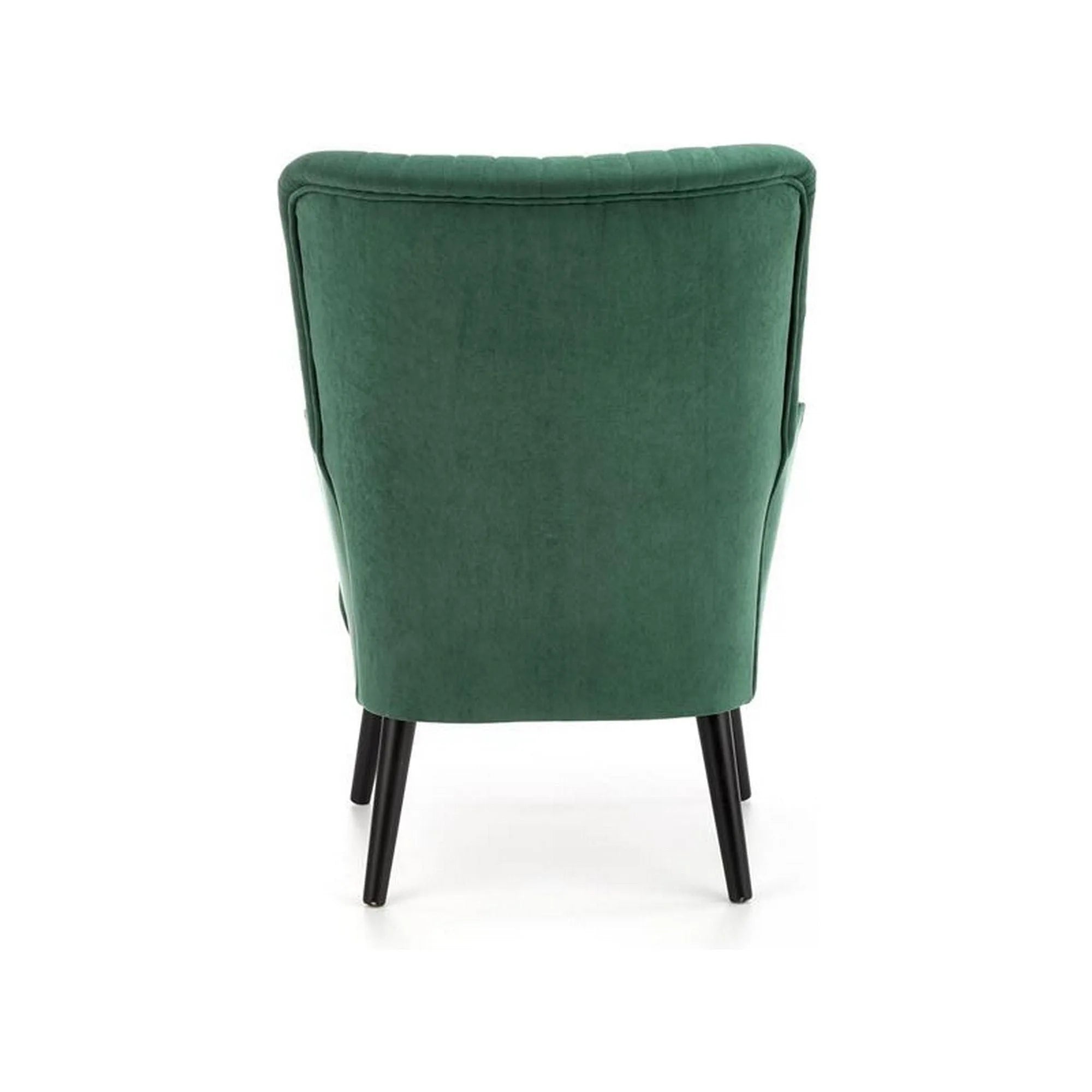 Fotoliu DELGADO, stofa catifelata verde inchis - Bluvel 78, 75x70x100 cm
