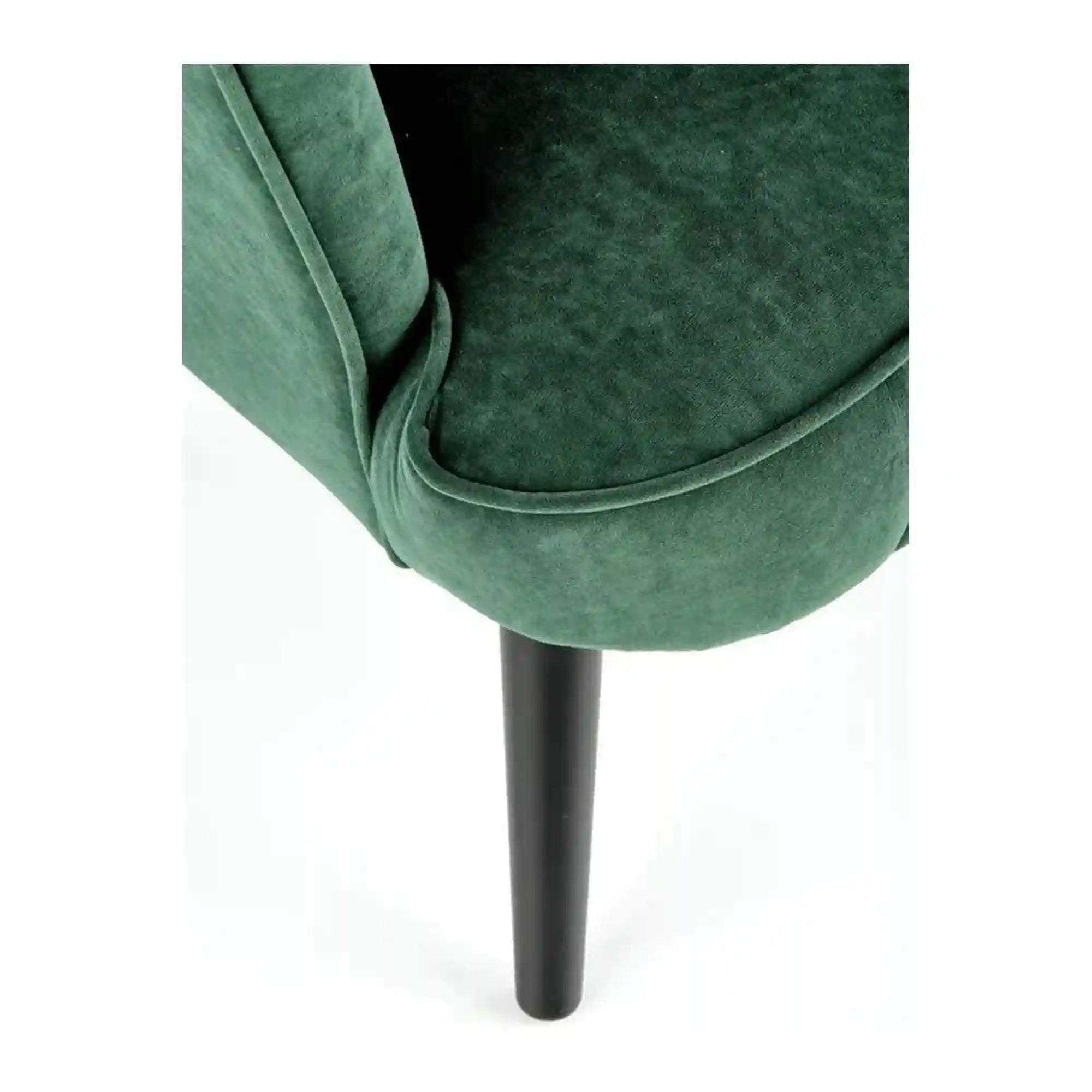 Fotoliu DELGADO, stofa catifelata verde inchis - Bluvel 78, 75x70x100 cm