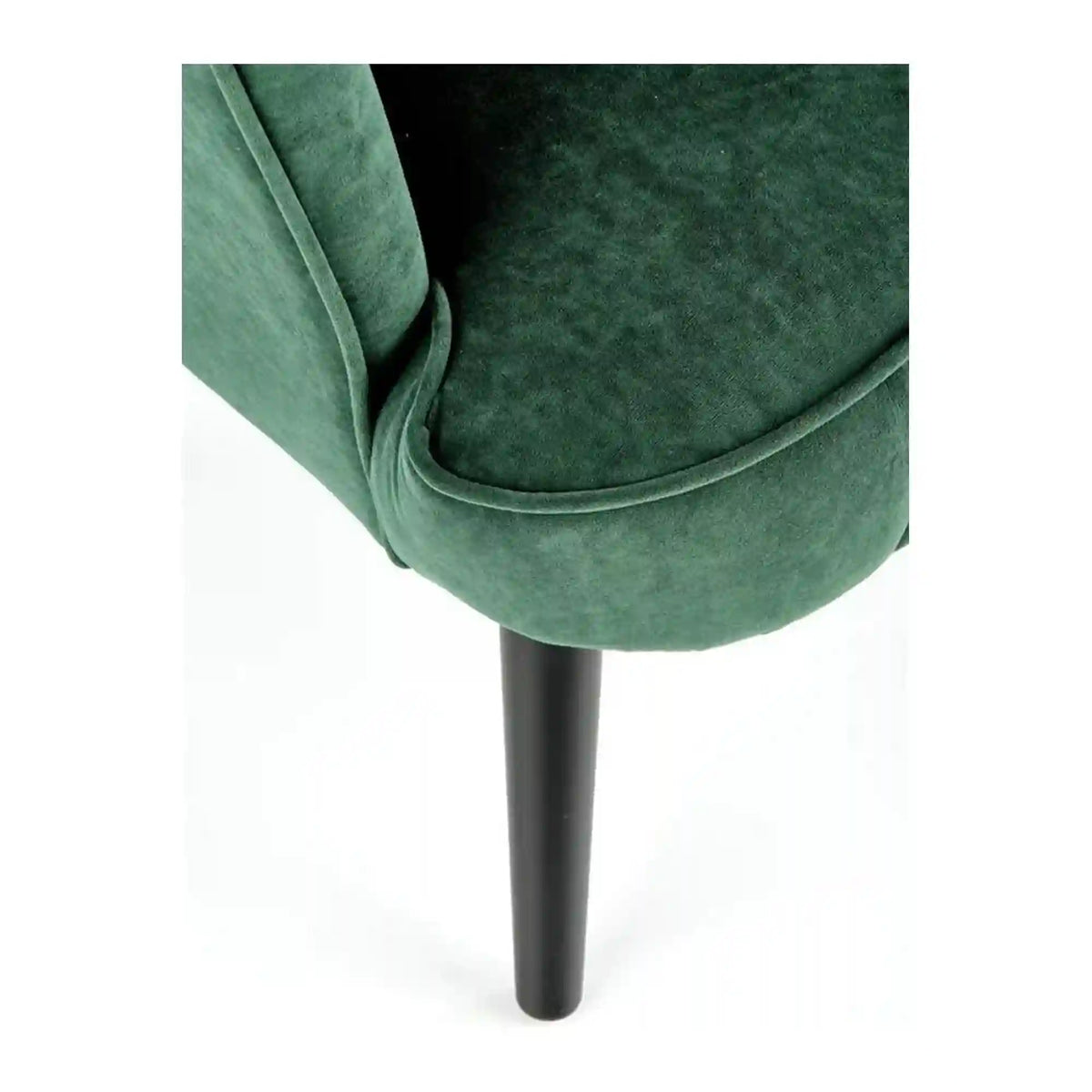 Fotoliu DELGADO, stofa catifelata verde inchis - Bluvel 78, 75x70x100 cm