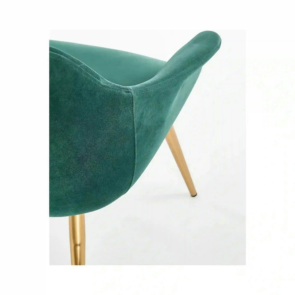 Fotoliu ELEGANCE 2, verde inchis/auriu, stofa/otel, 72x60x79 cm