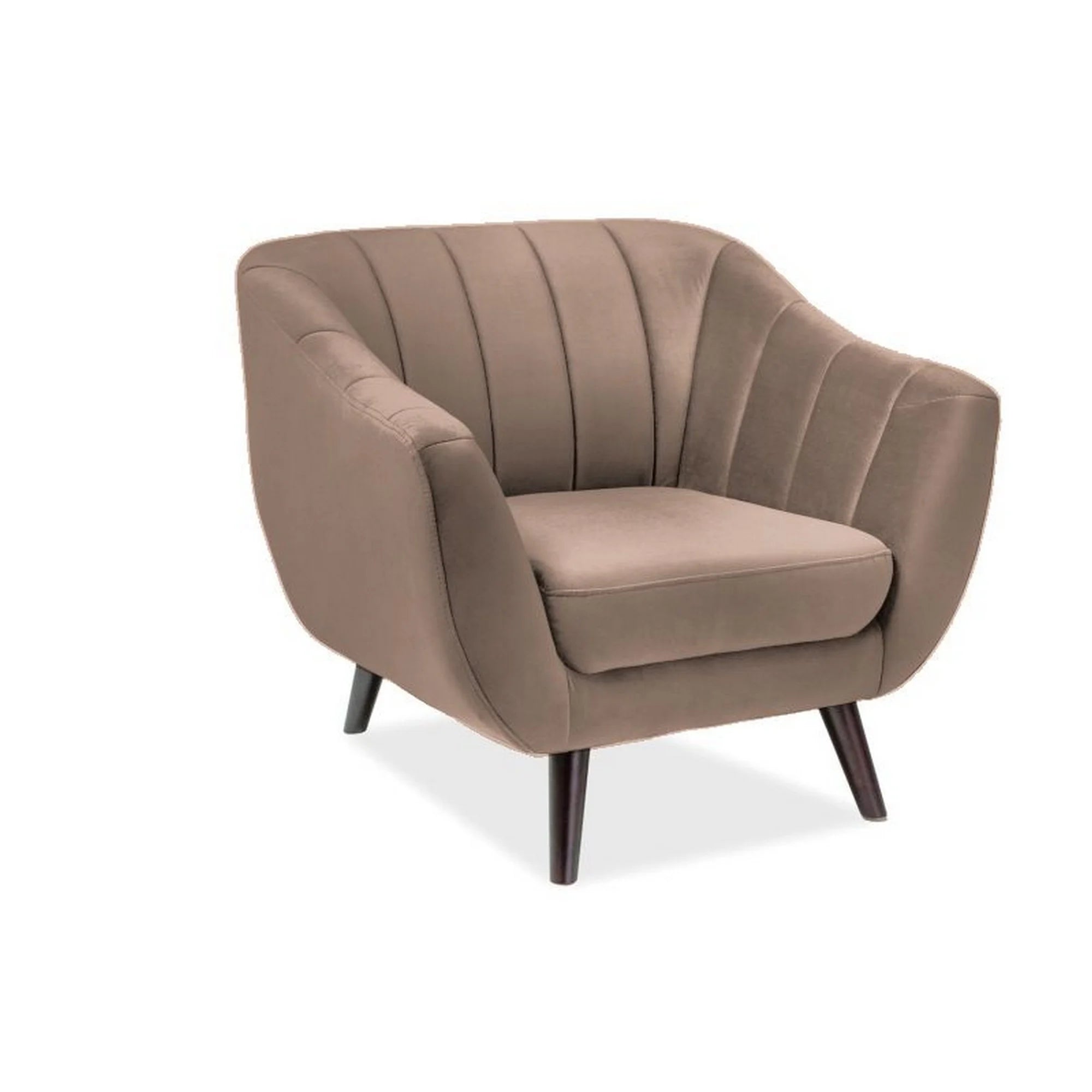 Fotoliu ELITE 1, stofa catifelata bej inchis - Bluvel 40, 91x85x83 cm