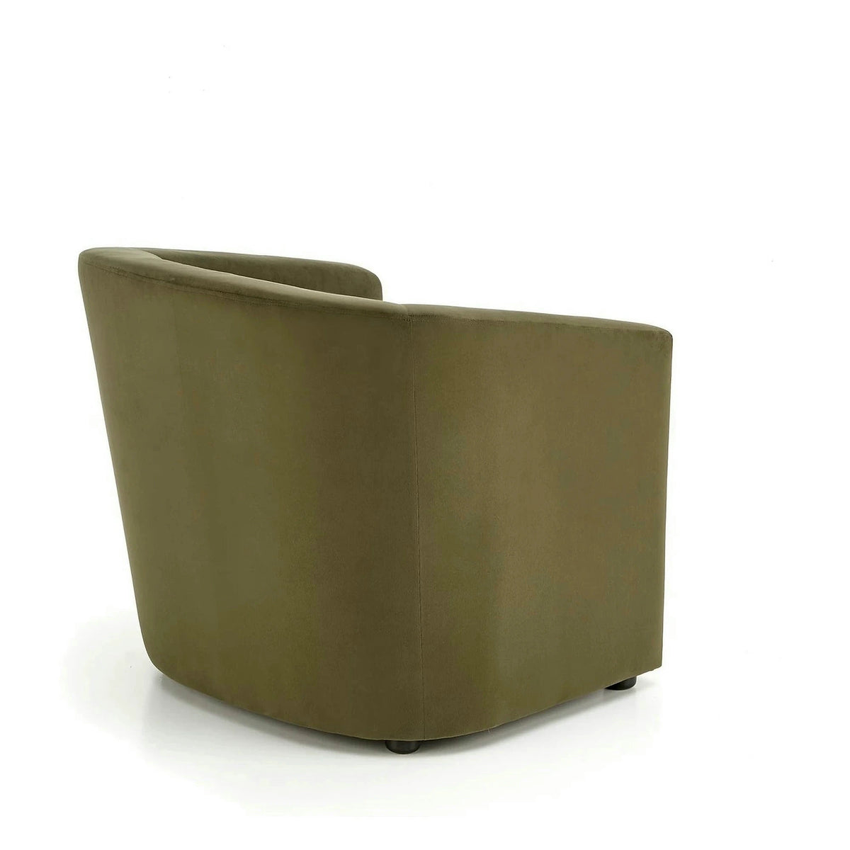 Fotoliu ENRICO, verde/negru, stofa catifelata/lemn, 71x72x71 cm