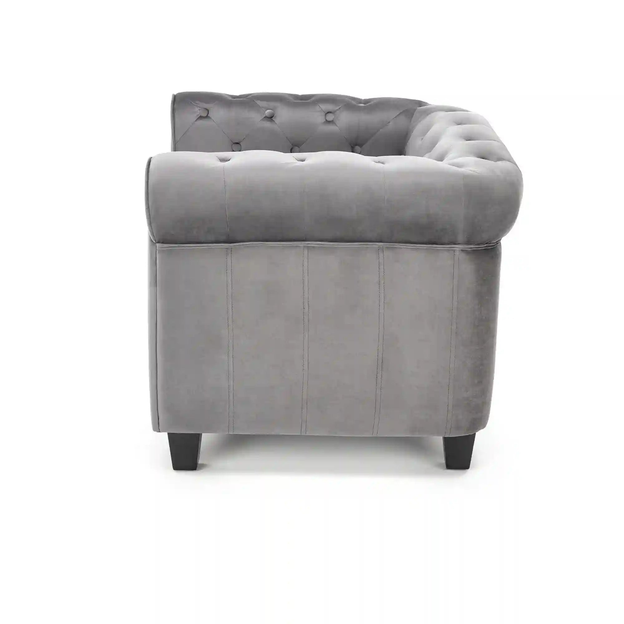 Fotoliu ERIKSEN, stofa catifelata gri, 84x75x73 cm