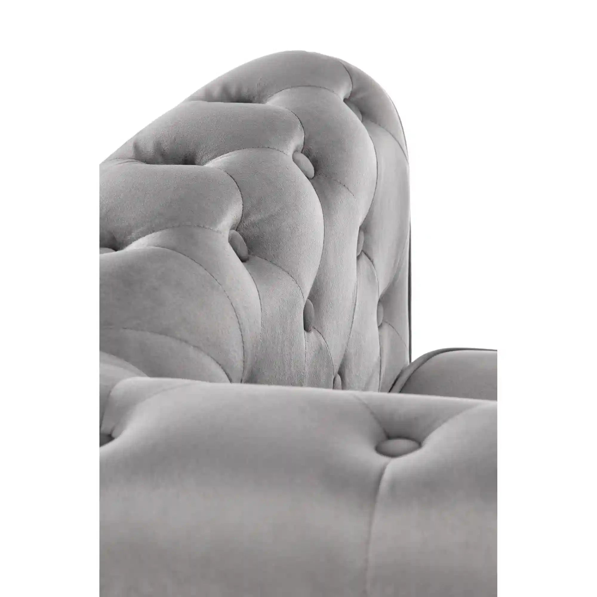 Fotoliu ERIKSEN, stofa catifelata gri, 84x75x73 cm