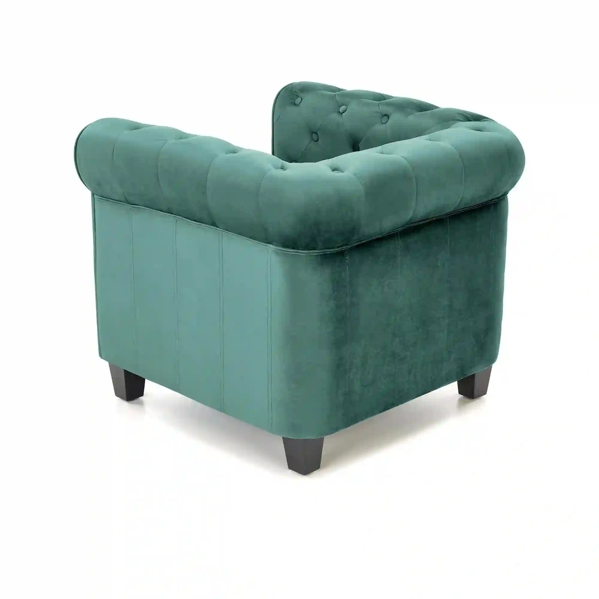 Fotoliu ERIKSEN, stofa catifelata verde inchis, 84x75x73 cm