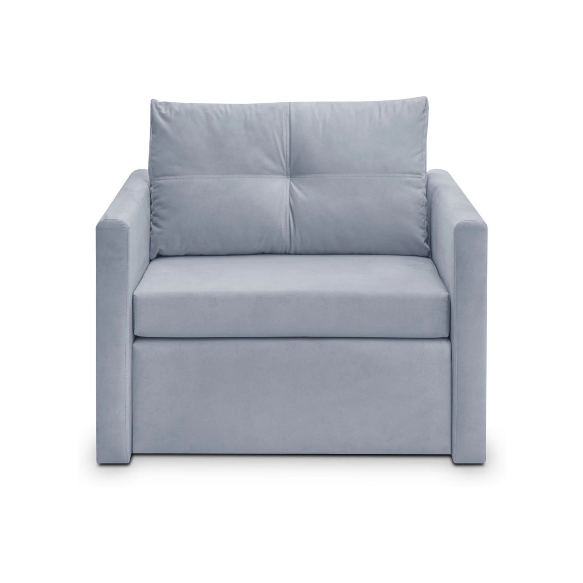 Fotoliu extensibil BUNIO, stofa catifelata gri - Modoo 2320, 98x88x86 cm