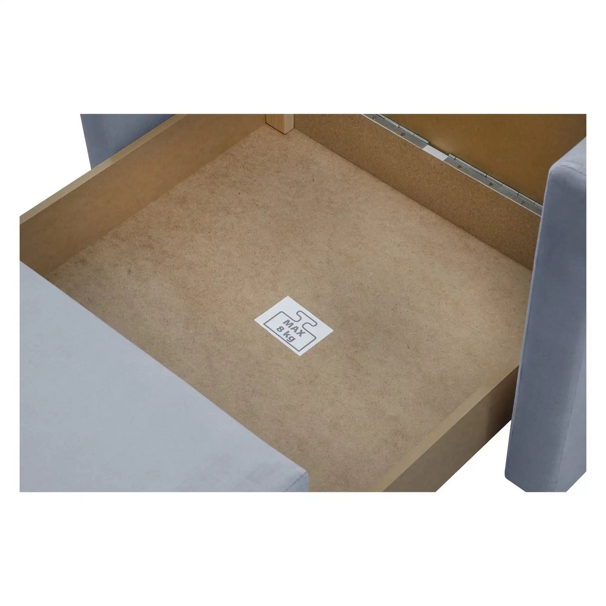 Fotoliu extensibil BUNIO, stofa catifelata gri - Modoo 2320, 98x88x86 cm