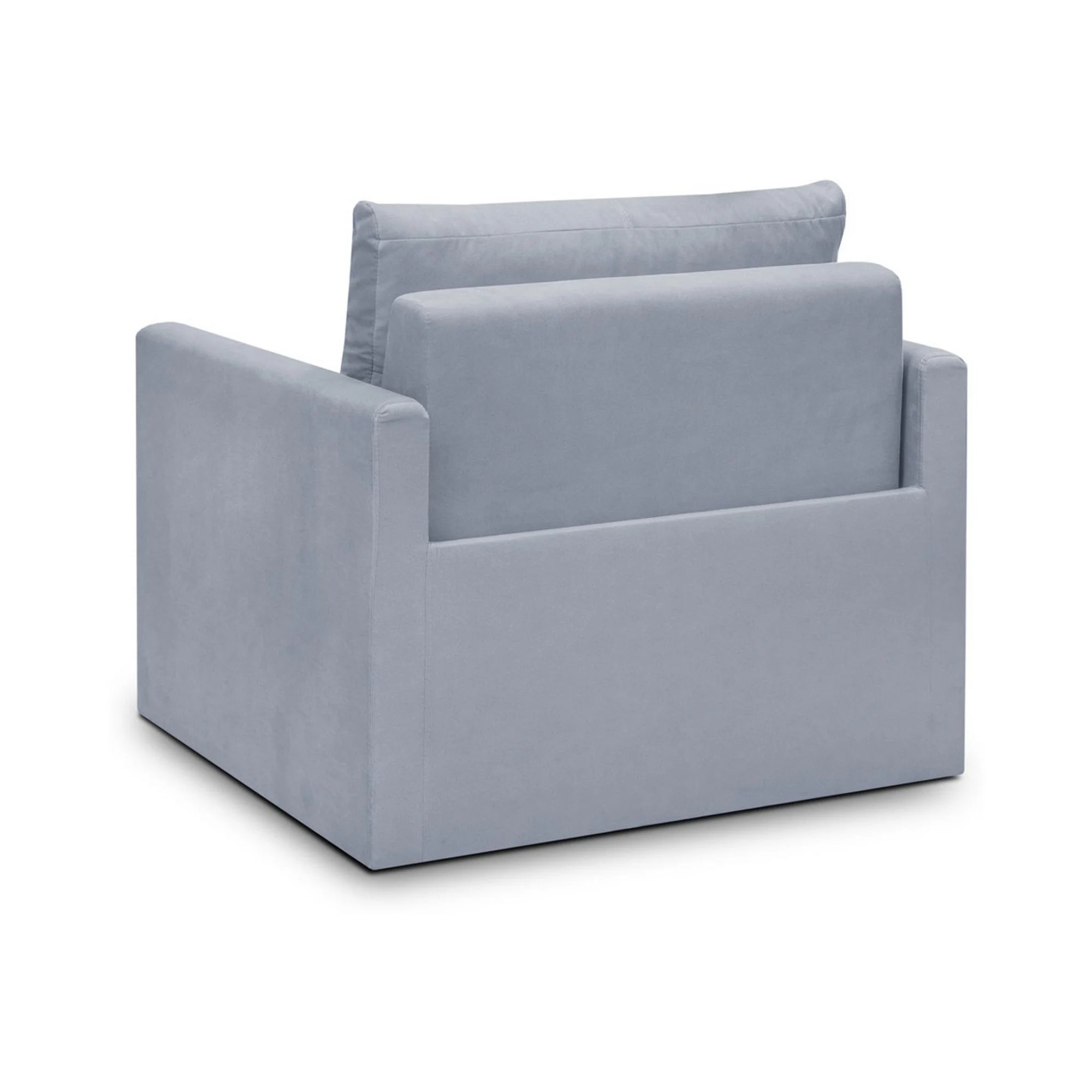 Fotoliu extensibil BUNIO, stofa catifelata gri - Modoo 2320, 98x88x86 cm