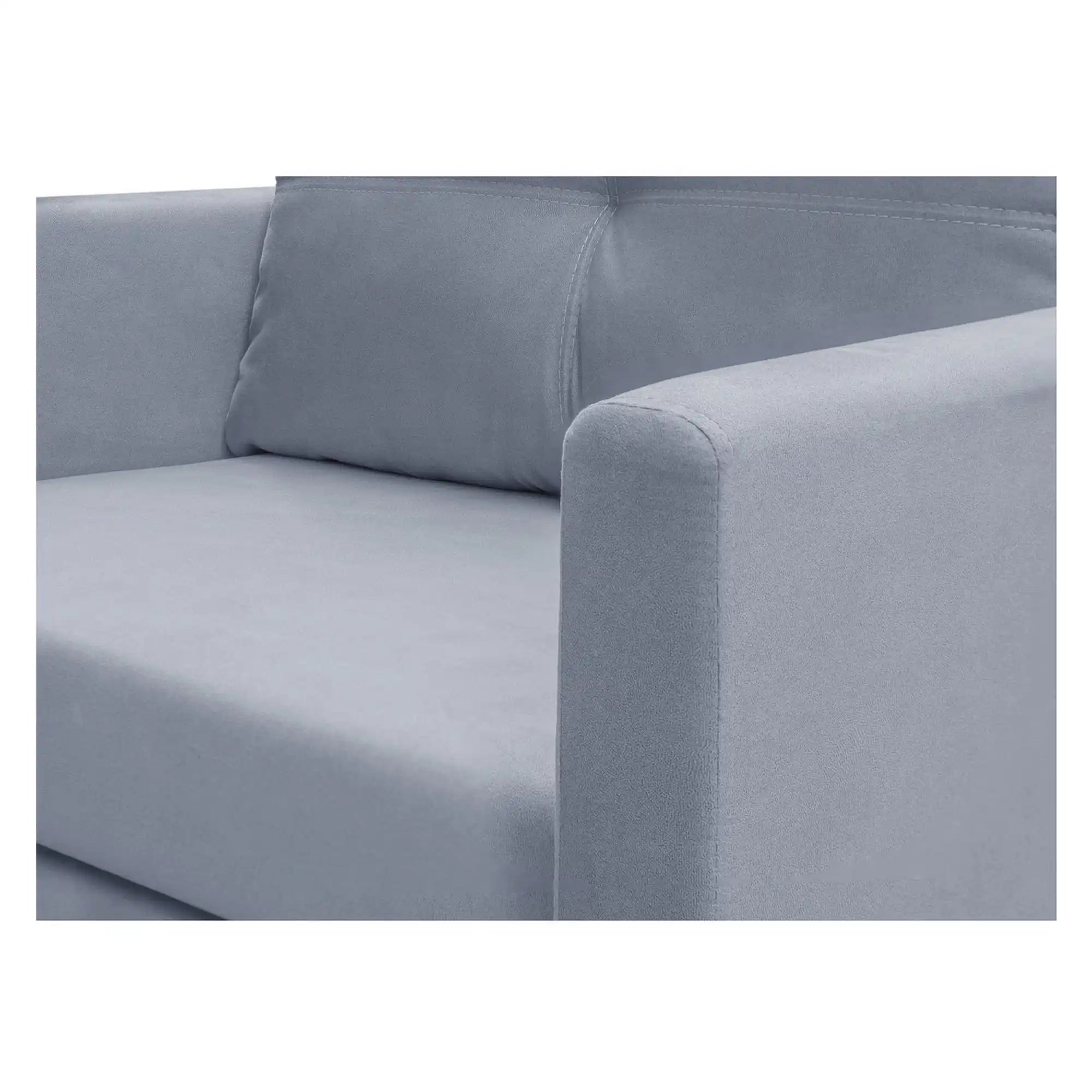 Fotoliu extensibil BUNIO, stofa catifelata gri - Modoo 2320, 98x88x86 cm