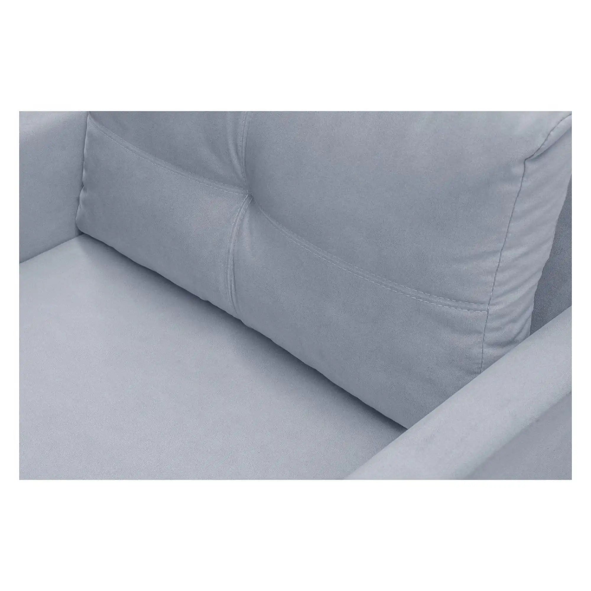 Fotoliu extensibil BUNIO, stofa catifelata gri - Modoo 2320, 98x88x86 cm