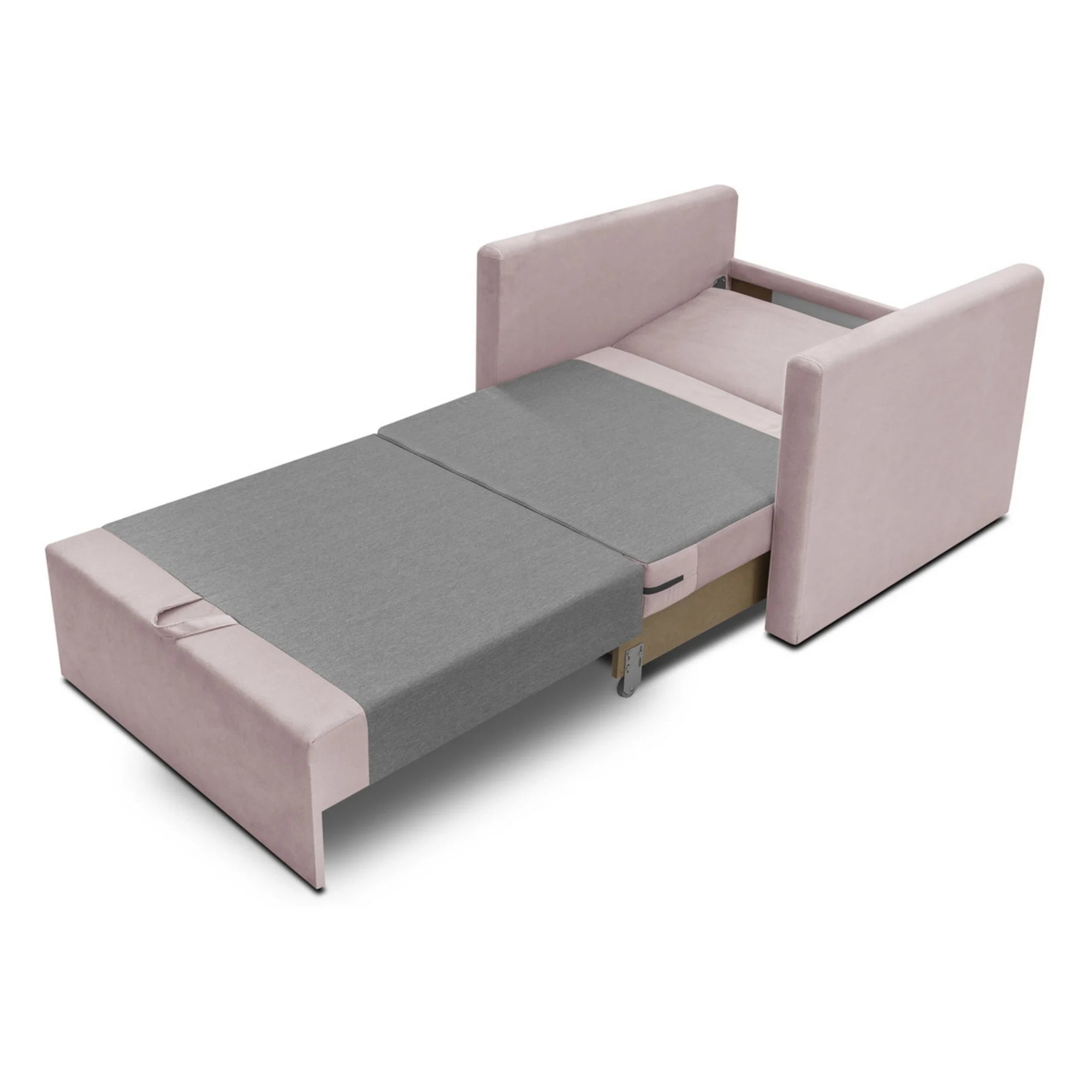 Fotoliu extensibil BUNIO, stofa catifelata roz - Modoo 2307, 98x88x86 cm