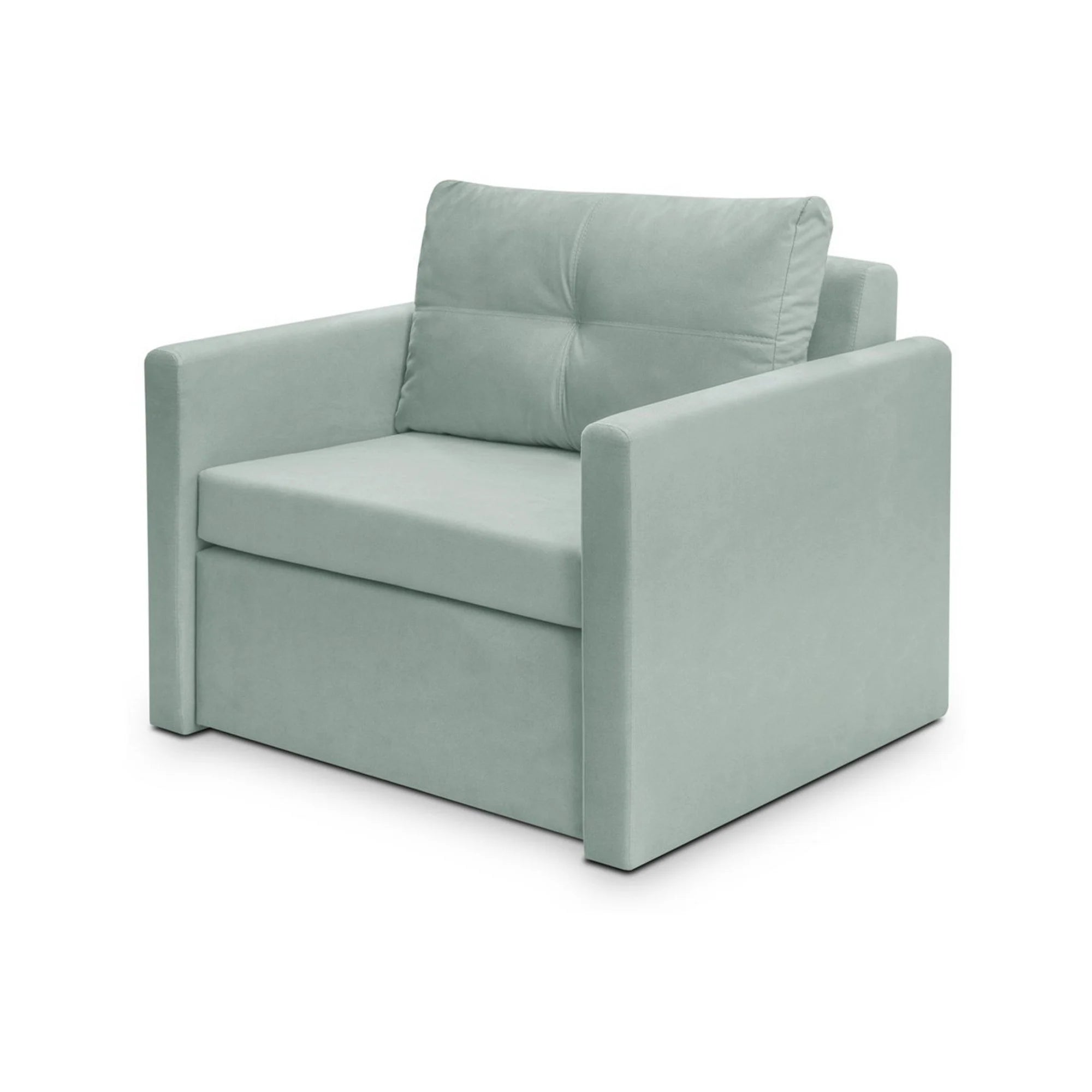 Fotoliu extensibil BUNIO, stofa catifelata verde menta - Modoo 2313, 98x88x86 cm