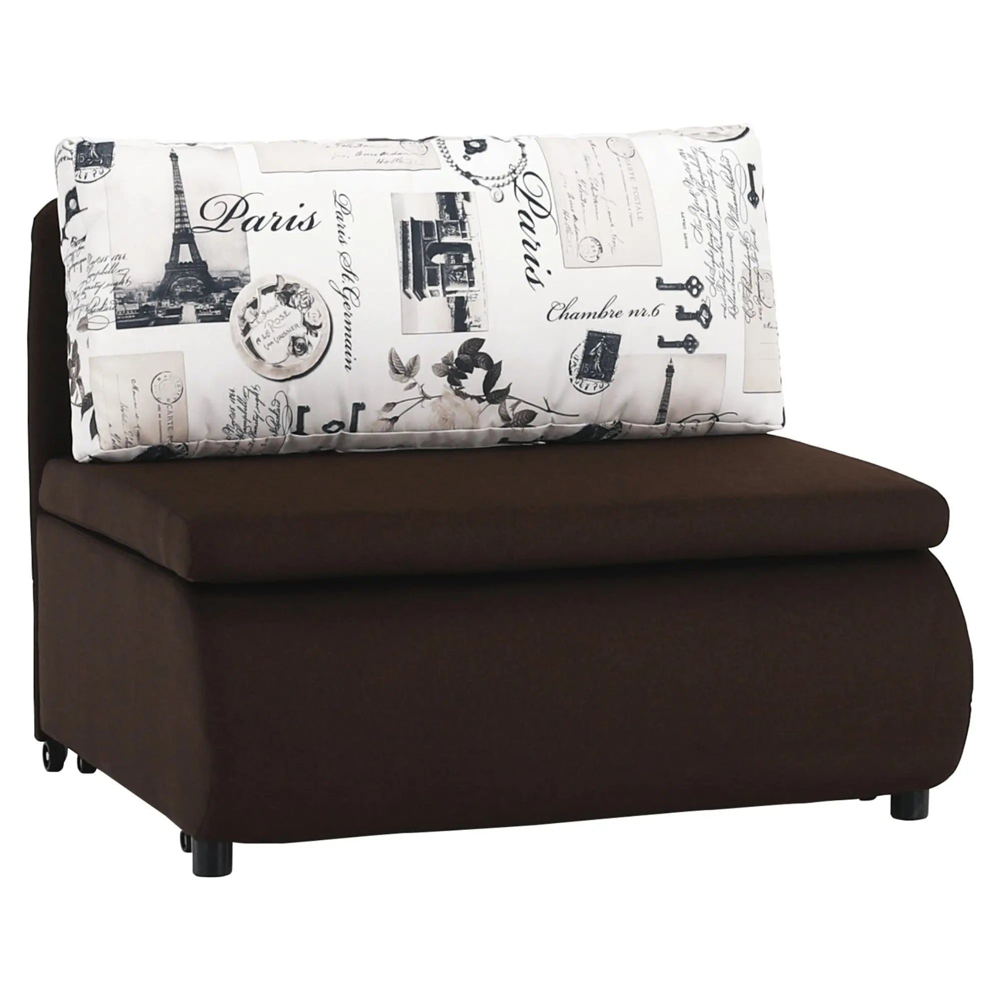 Fotoliu extensibil KENY NEW, stofa clasica maro - Savana 16, 100x87x90 cm