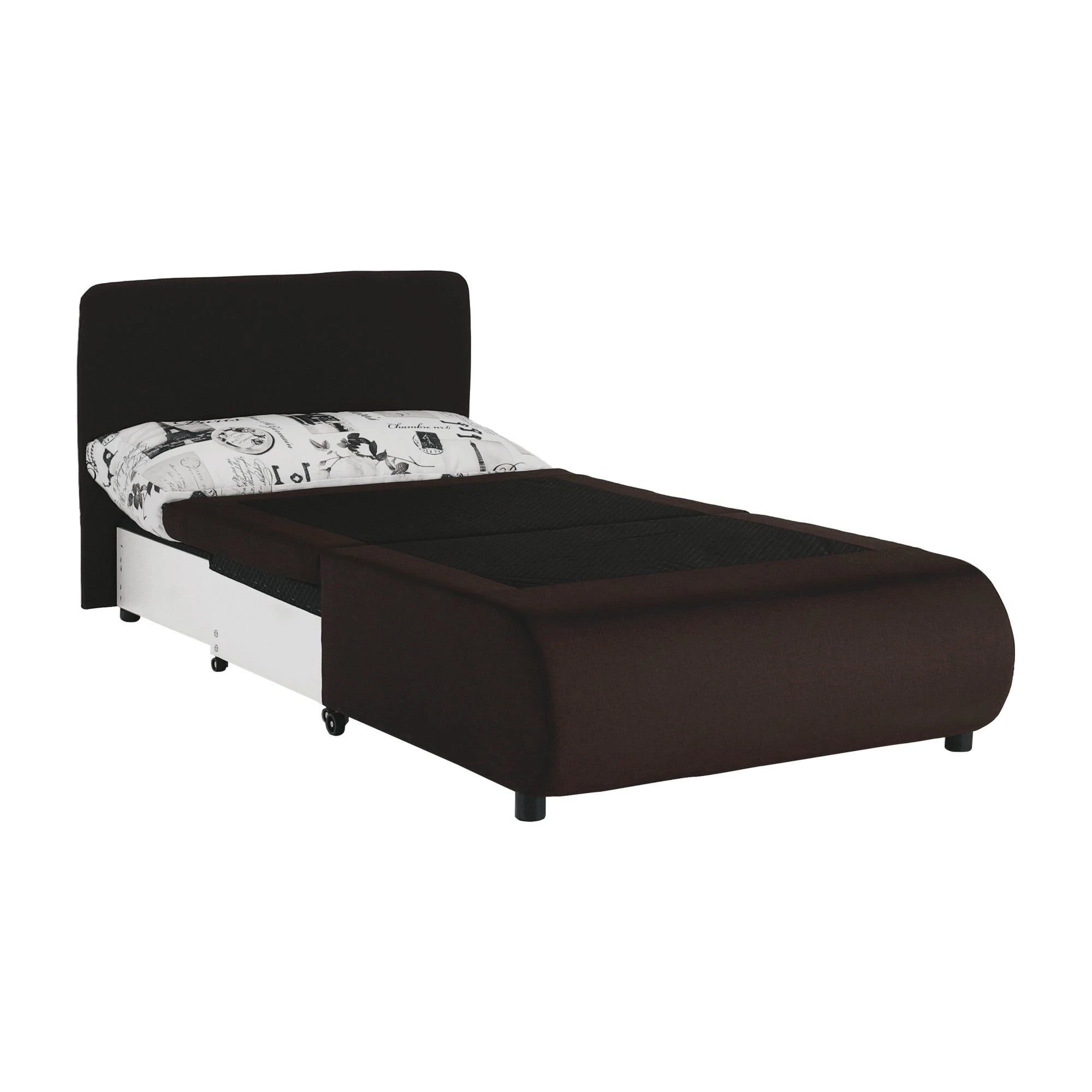 Fotoliu extensibil KENY NEW, stofa clasica maro - Savana 16, 100x87x90 cm