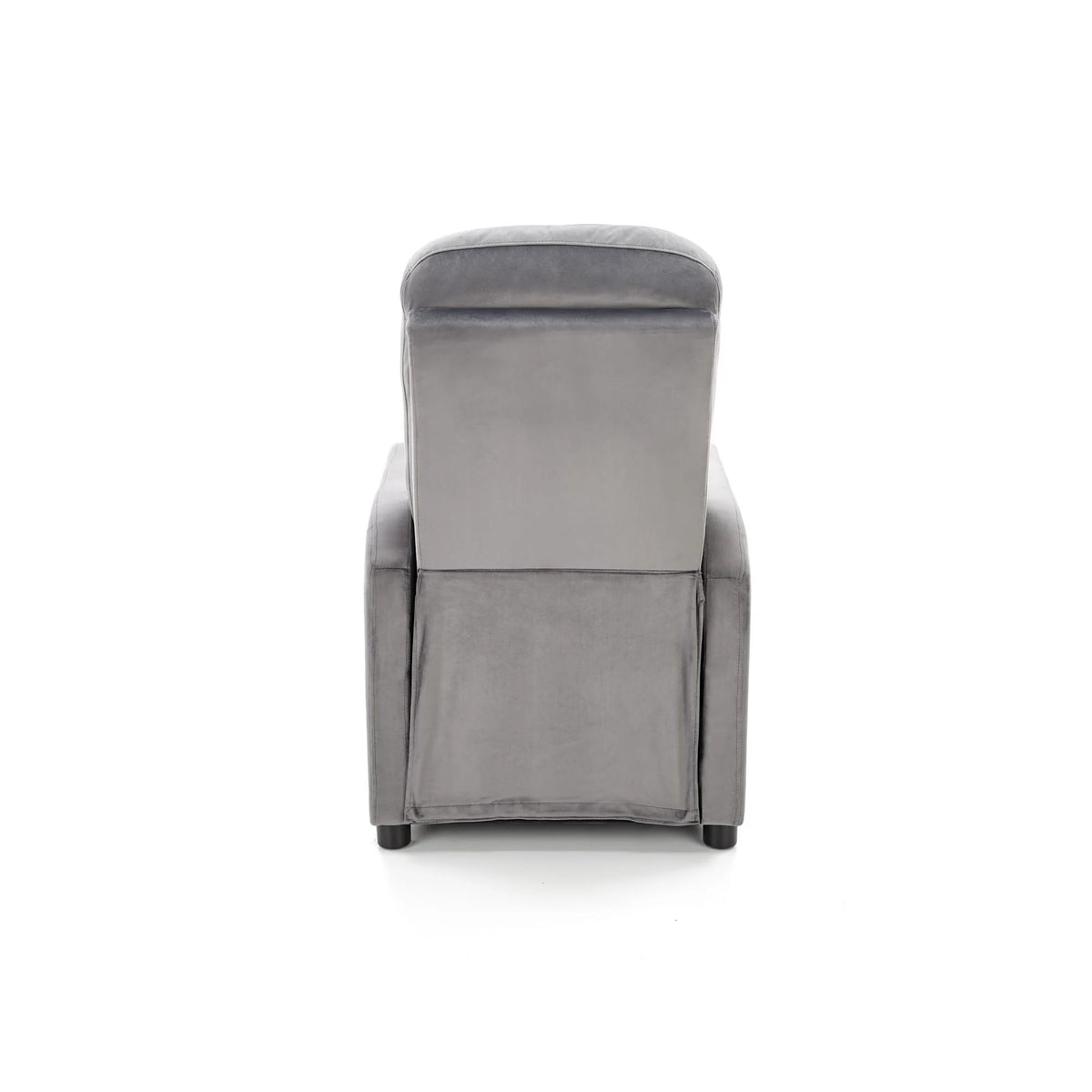 Fotoliu FELIPE 2, stofa catifelata gri - Bluvel 14, 64x84/135x76/103 cm