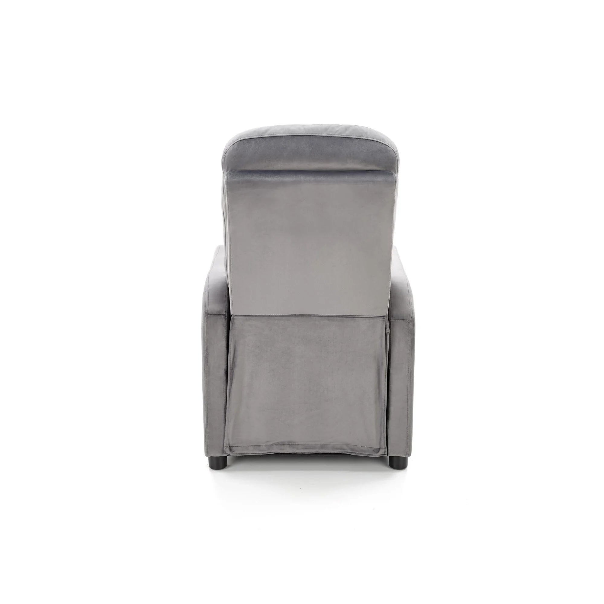 Fotoliu FELIPE 2, stofa catifelata gri - Bluvel 14, 64x84/135x76/103 cm
