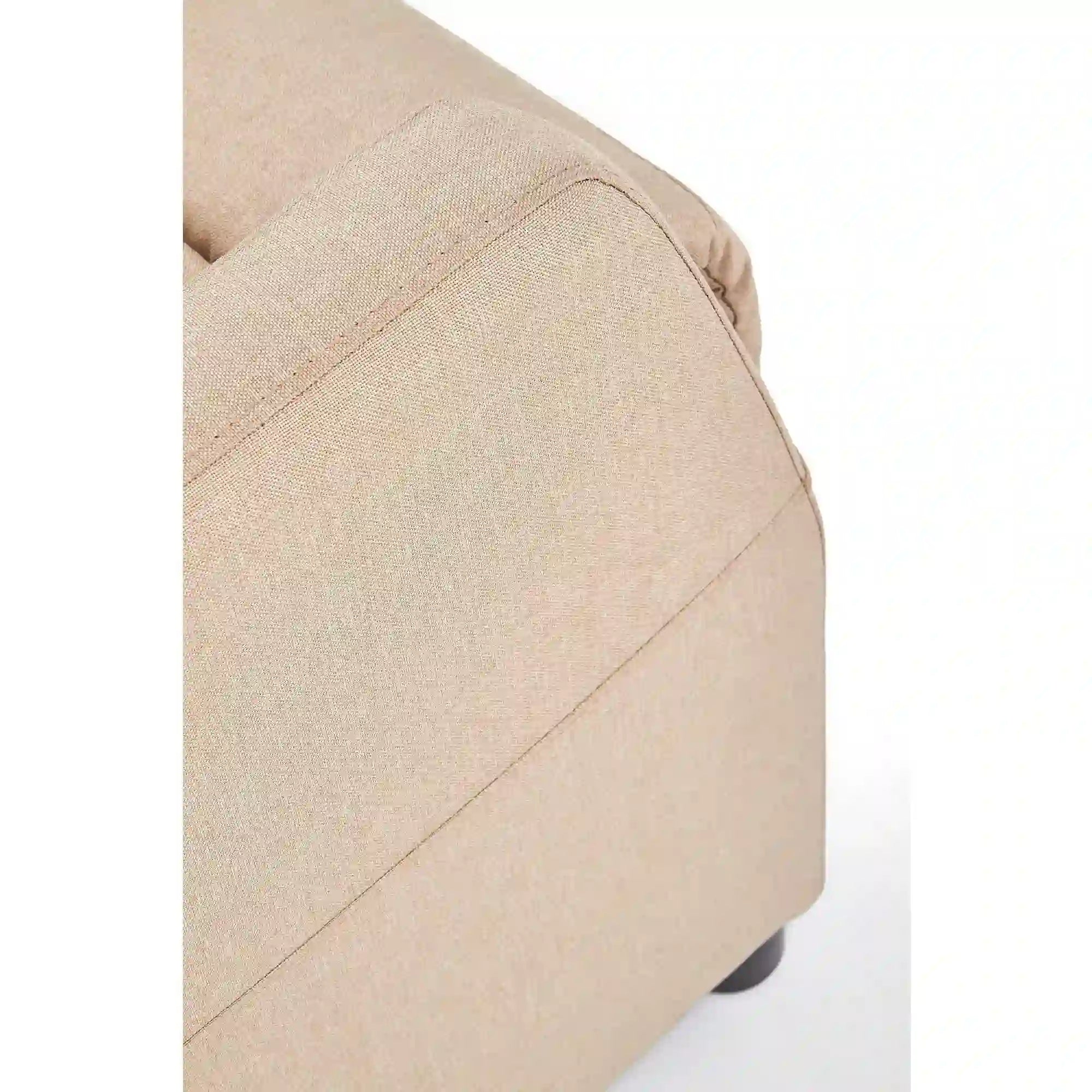 Fotoliu FELIPE, bej/negru, stofa/plastic, 64x84/135x76/103 cm