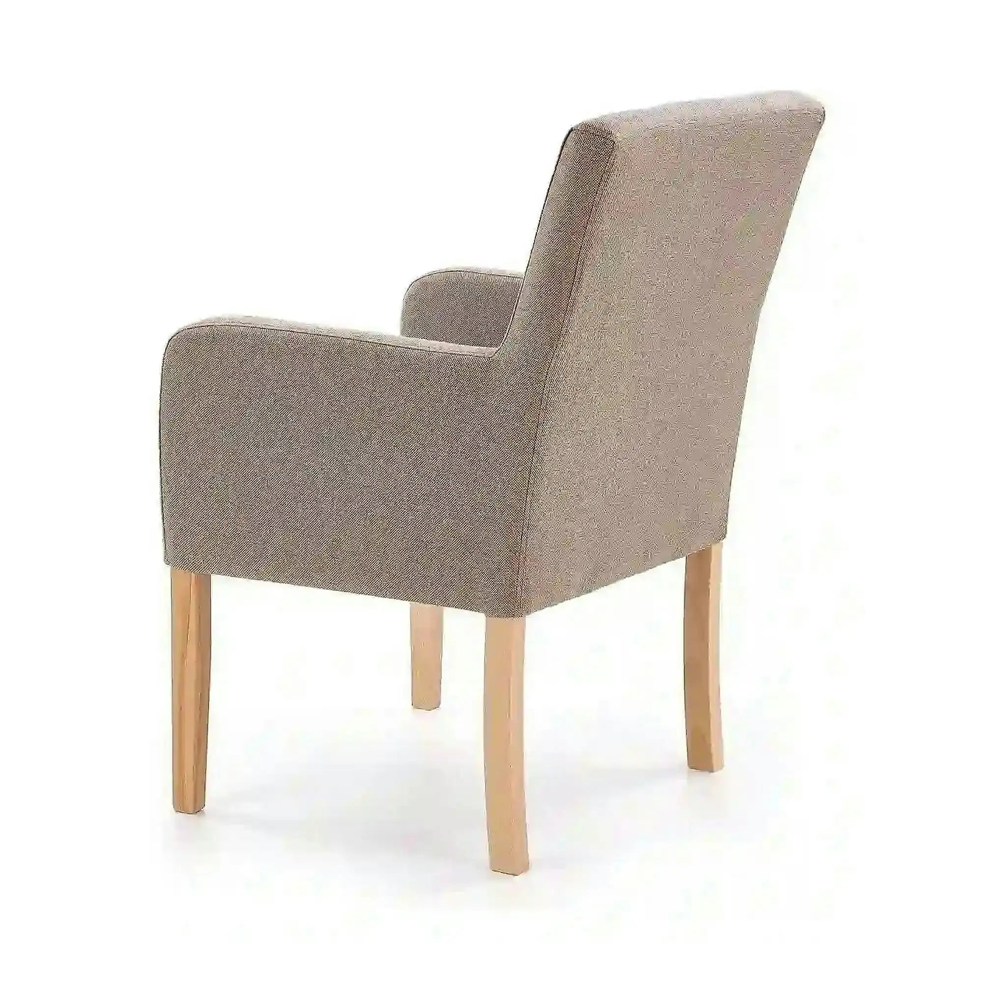 Fotoliu FILO, bej/stejar miere, stofa clasica/lemn, 60x62x92 cm