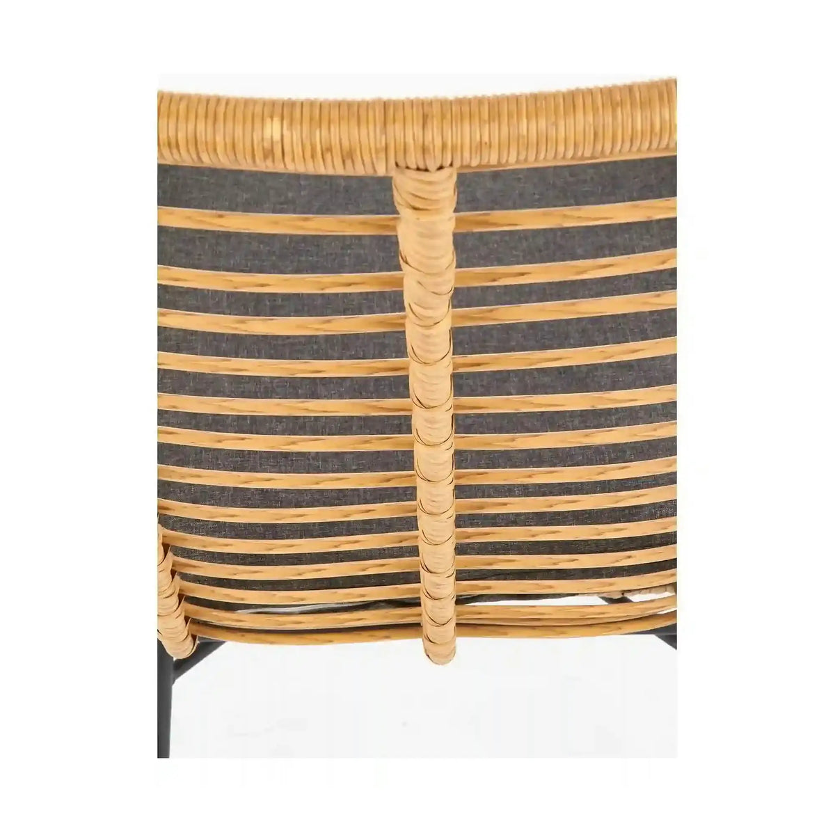Fotoliu gradina IKARO, bej/gri, rattan sintetic/otel, 69x58x93x42 cm