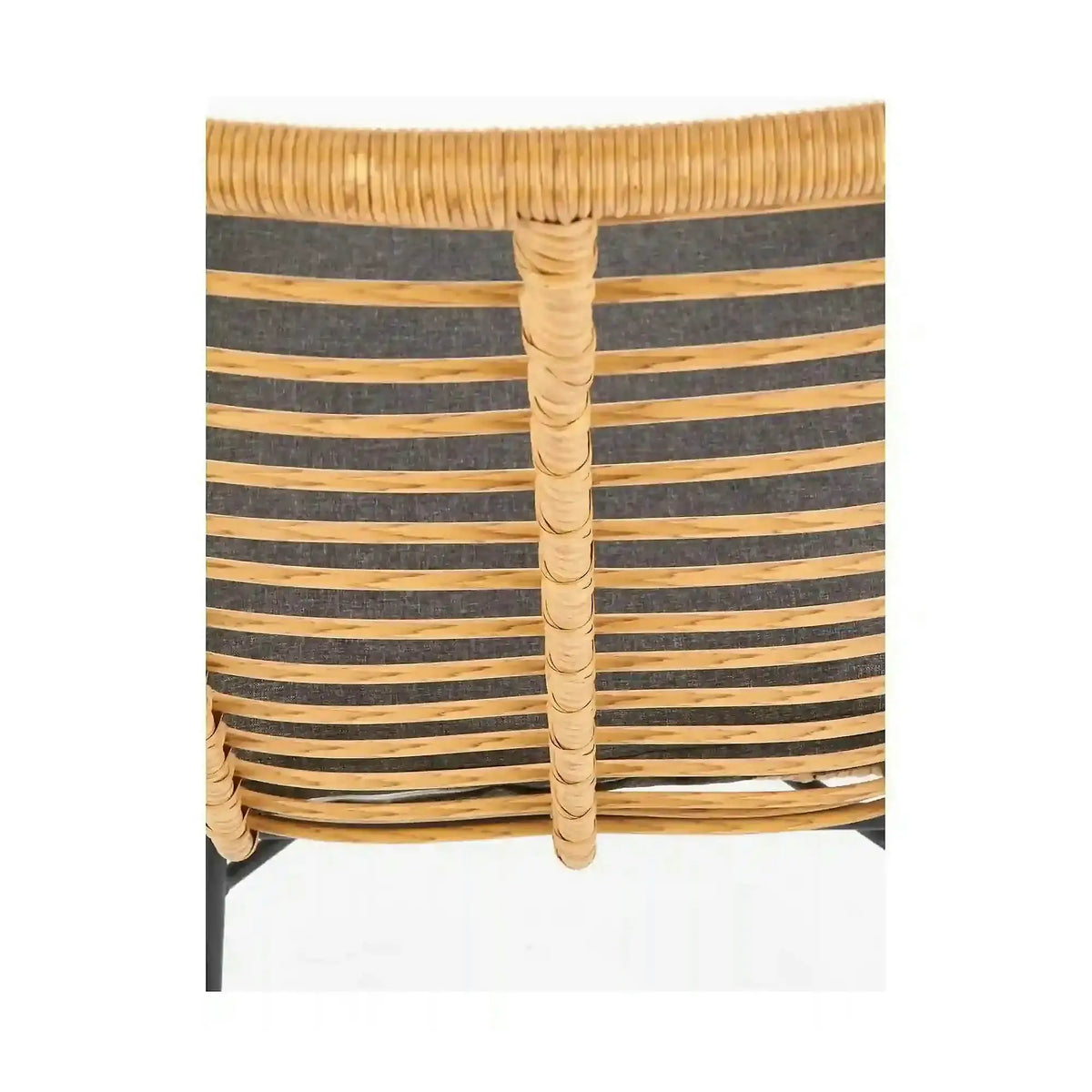 Fotoliu gradina IKARO, bej/gri, rattan sintetic/otel, 69x58x93x42 cm