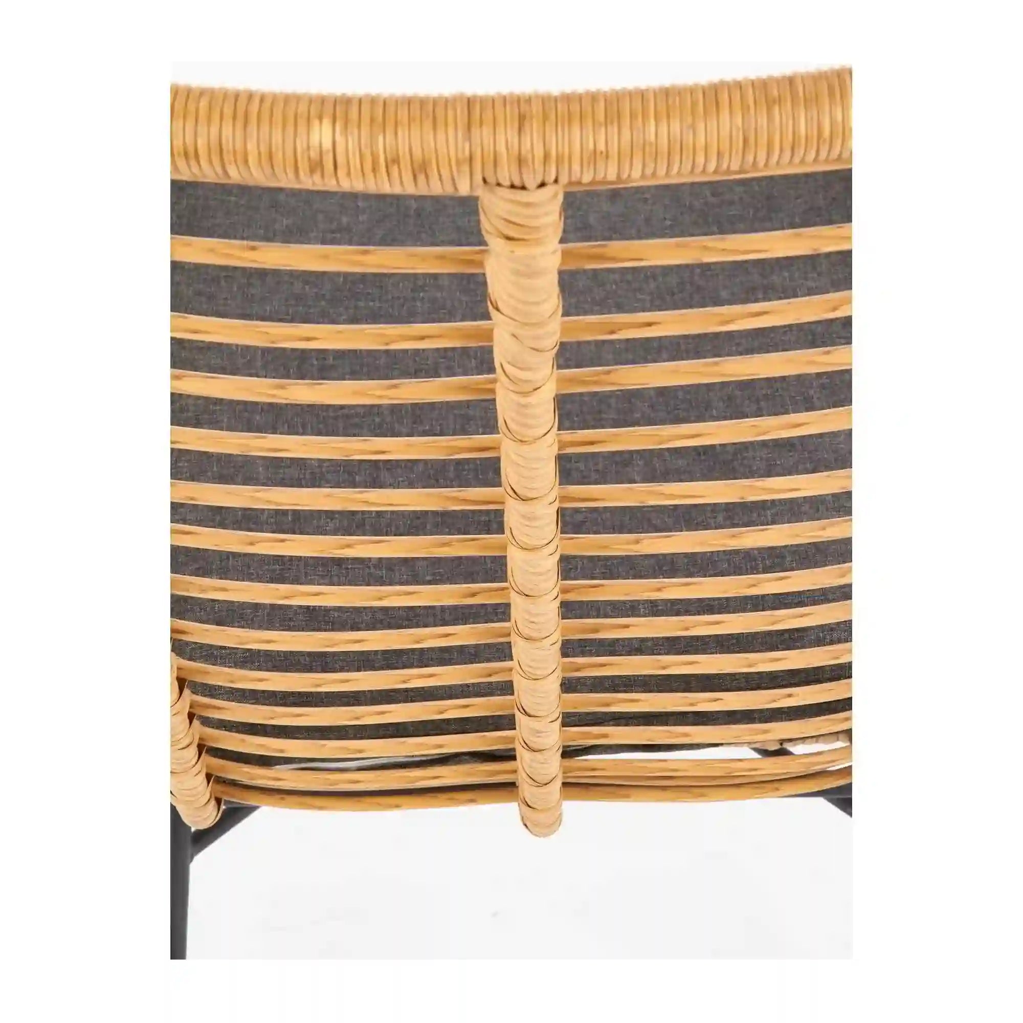 Fotoliu gradina IKARO, bej/gri, rattan sintetic/otel, 69x58x93x42 cm