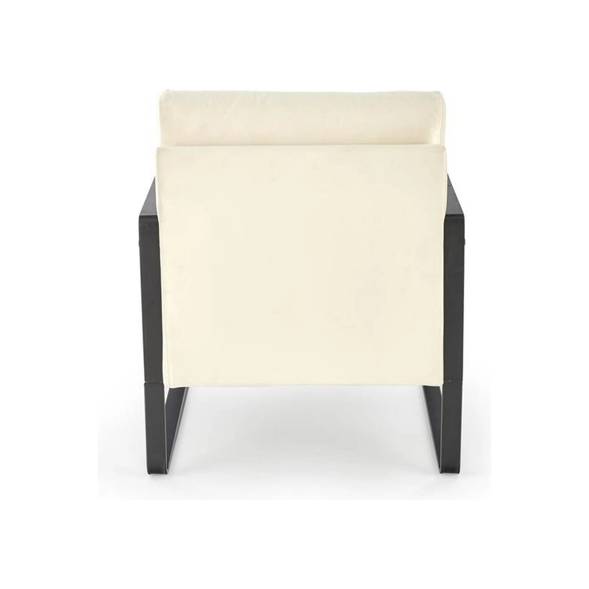 Fotoliu gradina ILARIO, bej/negru, stofa catifelata/otel, 64x67x77 cm