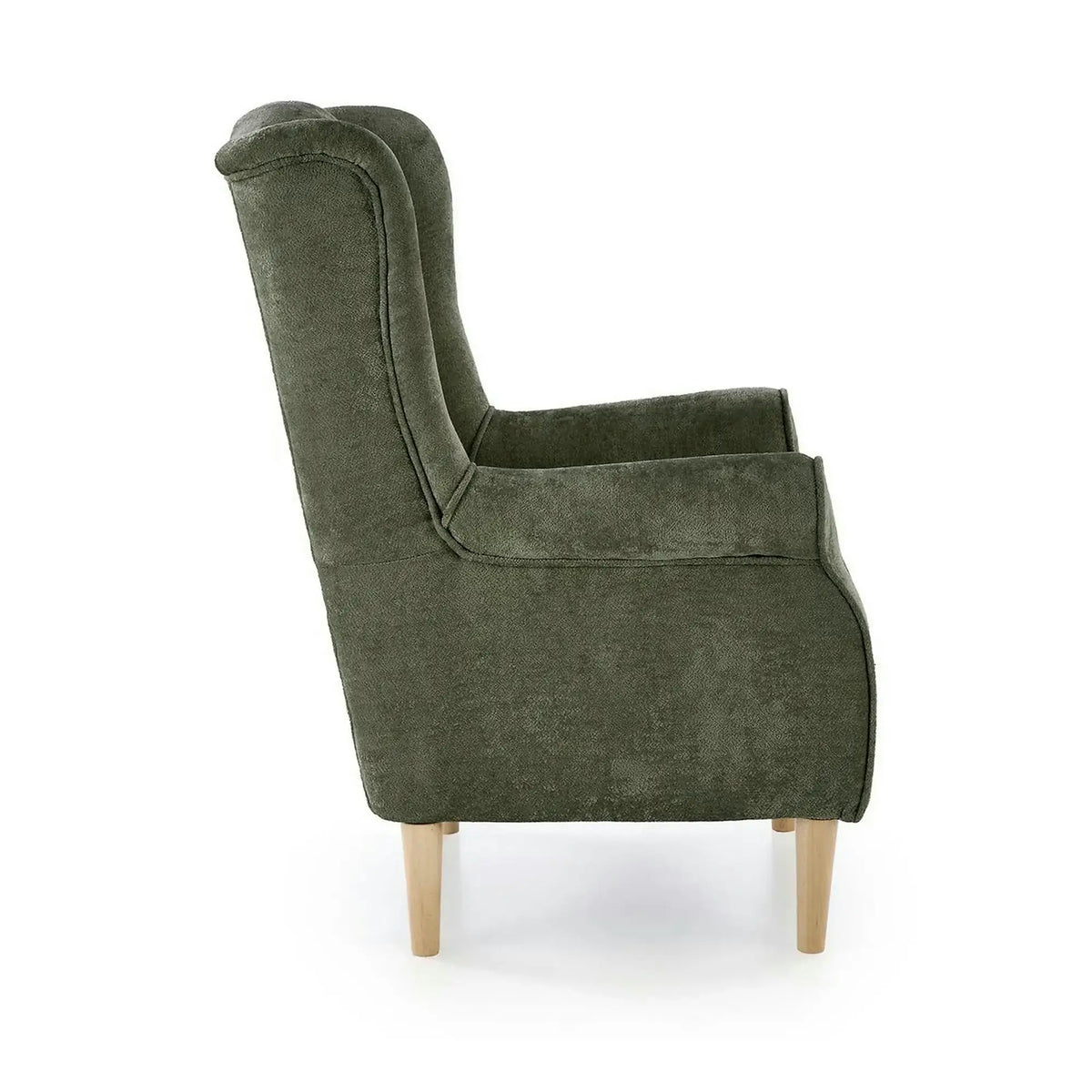 Fotoliu HERMES, stofa verde olive - Markos 14/12, 80x80x110 cm