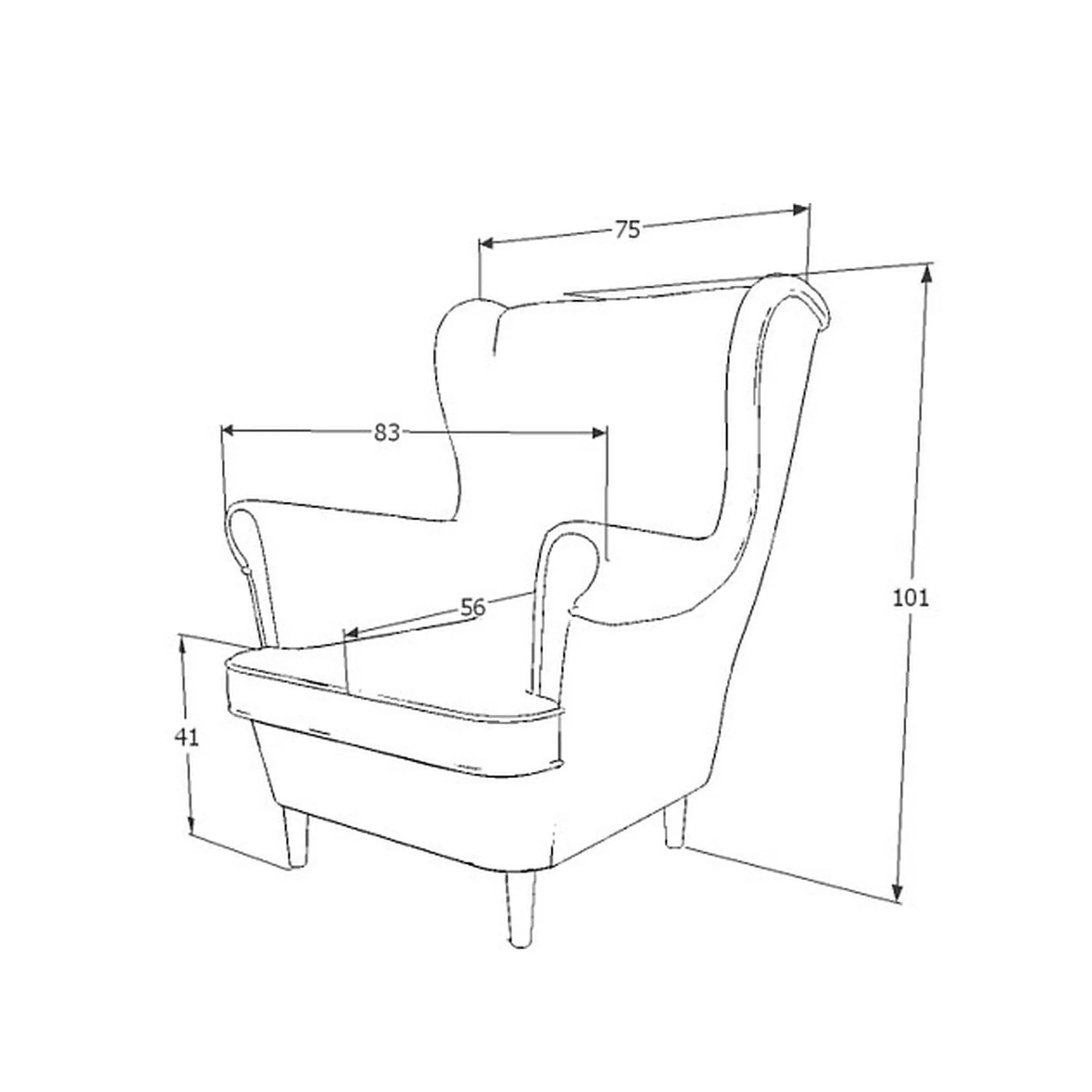 Fotoliu LORD, stofa catifelata verde - Bluvel 78/wenge, 82x92x101 cm