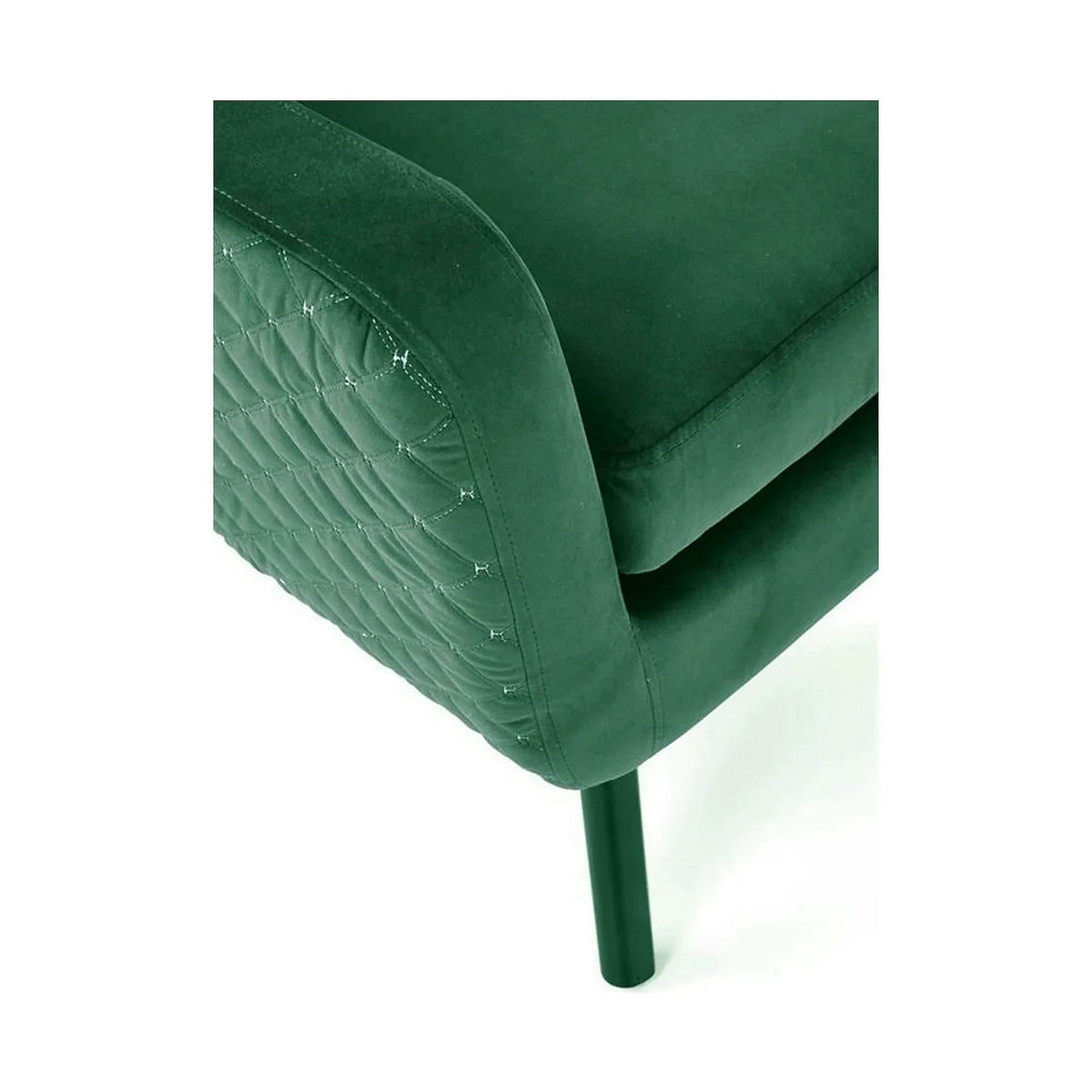 Fotoliu MARVEL, verde/negru, stofa catifelata, 75x83x103 cm