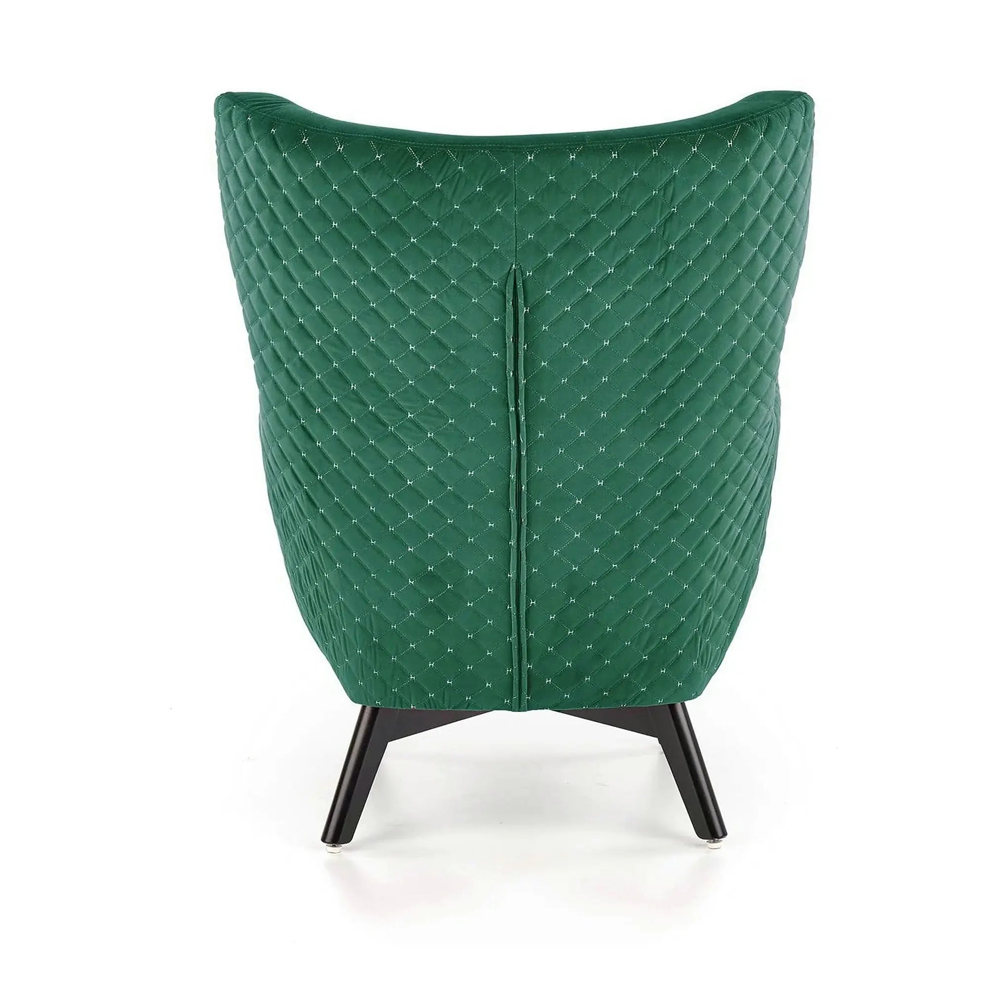 Fotoliu MARVEL, verde/negru, stofa catifelata, 75x83x103 cm