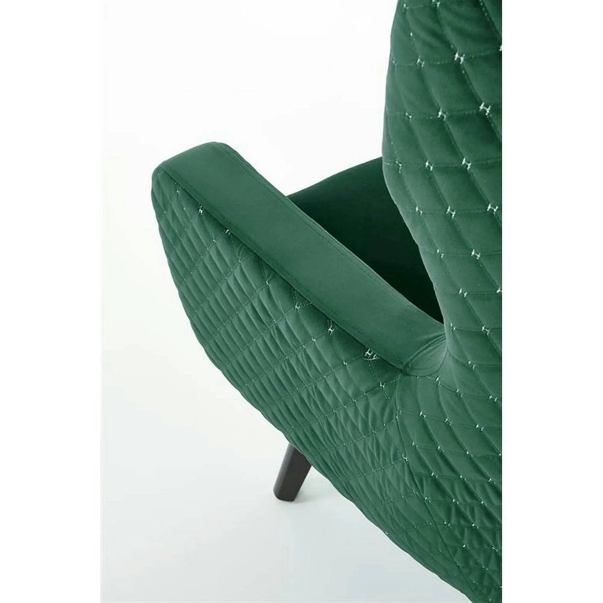 Fotoliu MARVEL, verde/negru, stofa catifelata, 75x83x103 cm