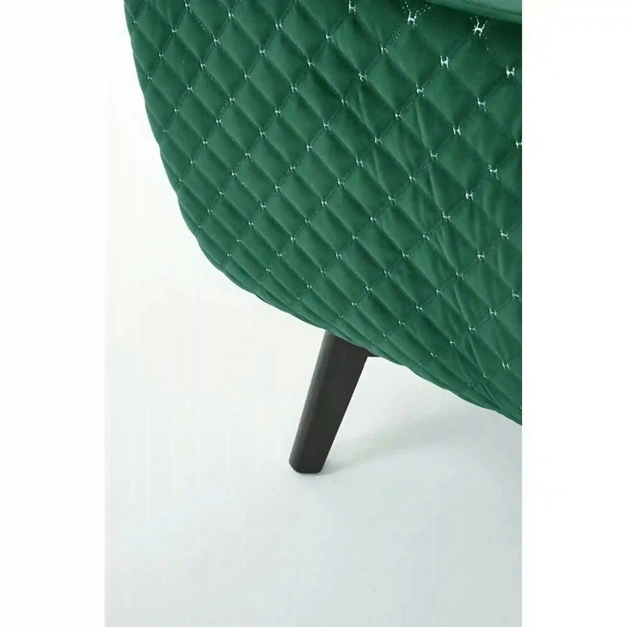 Fotoliu MARVEL, verde/negru, stofa catifelata, 75x83x103 cm