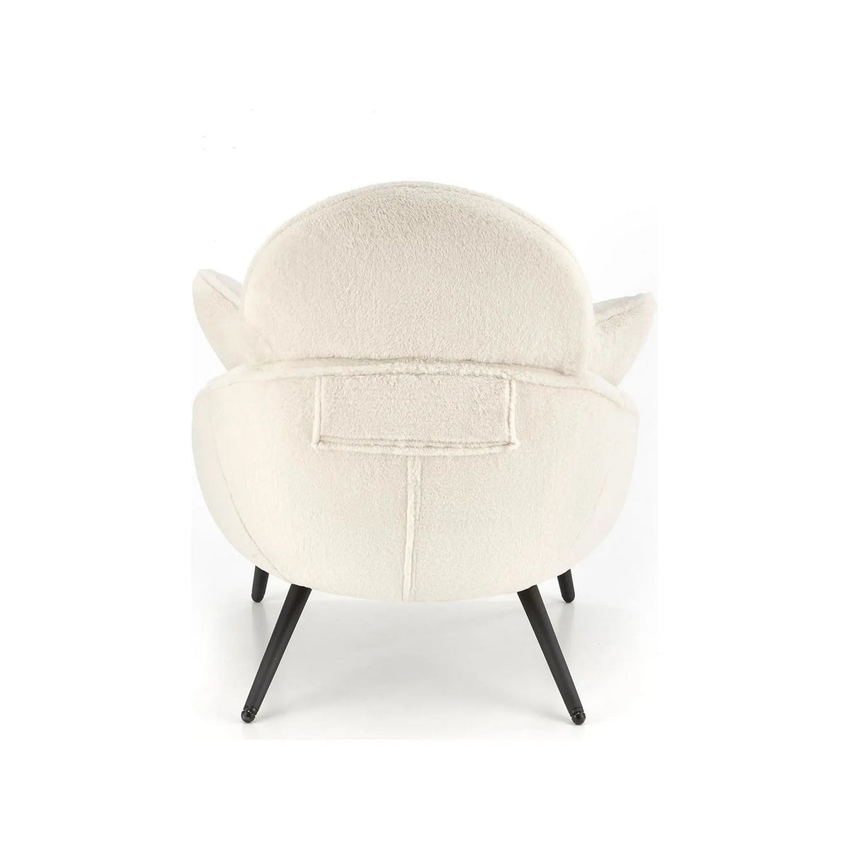 Scaun de relaxare modern MERRY, crem, stofa/otel, 80x90x95 cm