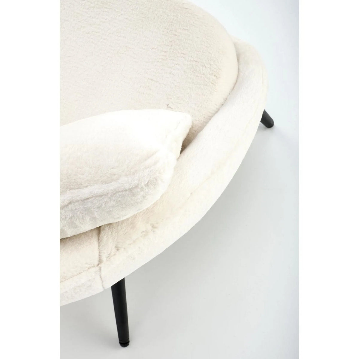 Scaun de relaxare modern MERRY, crem, stofa/otel, 80x90x95 cm