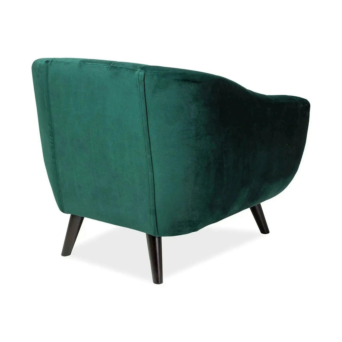 Fotoliu NORDIC 1, verde/fag, stofa catifelata/lemn, 76x75x90 cm