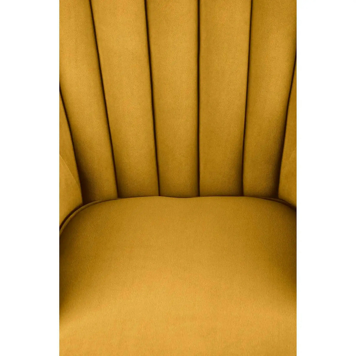 Fotoliu pentru living TITAN, galben mustar/negru, stofa catifelata/lemn, 73x70x87 cm