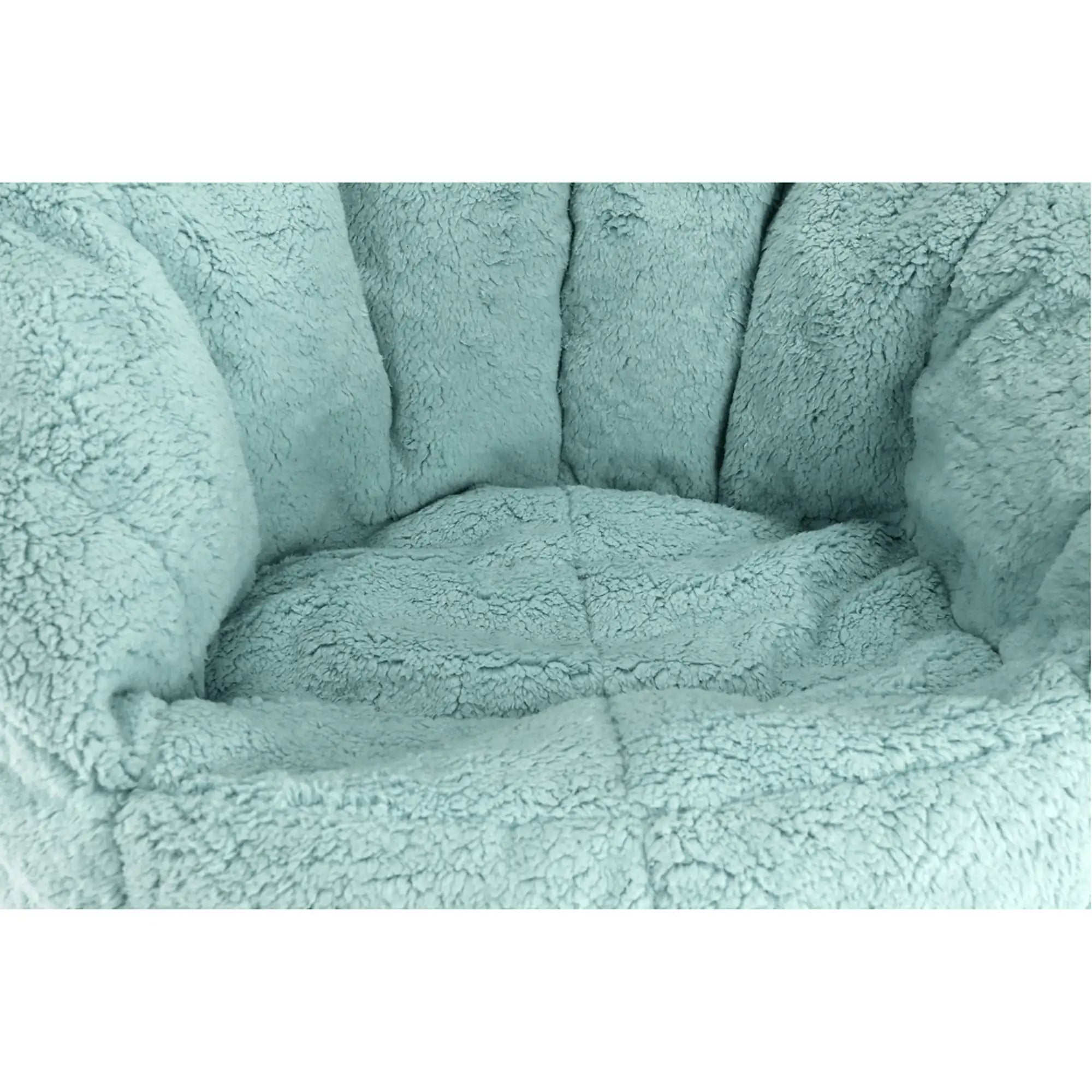 Fotoliu puf ALMERO, verde menta, material textil, 75x75 cm