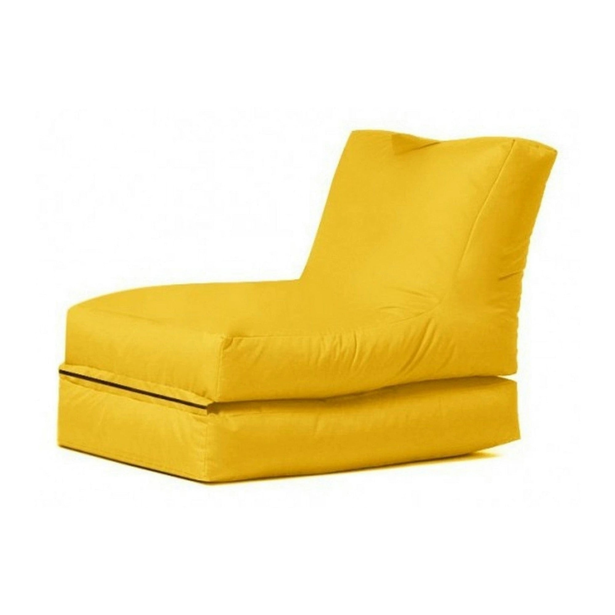 Fotoliu puf SIESTA, galben, poliester, 55x40x40 cm