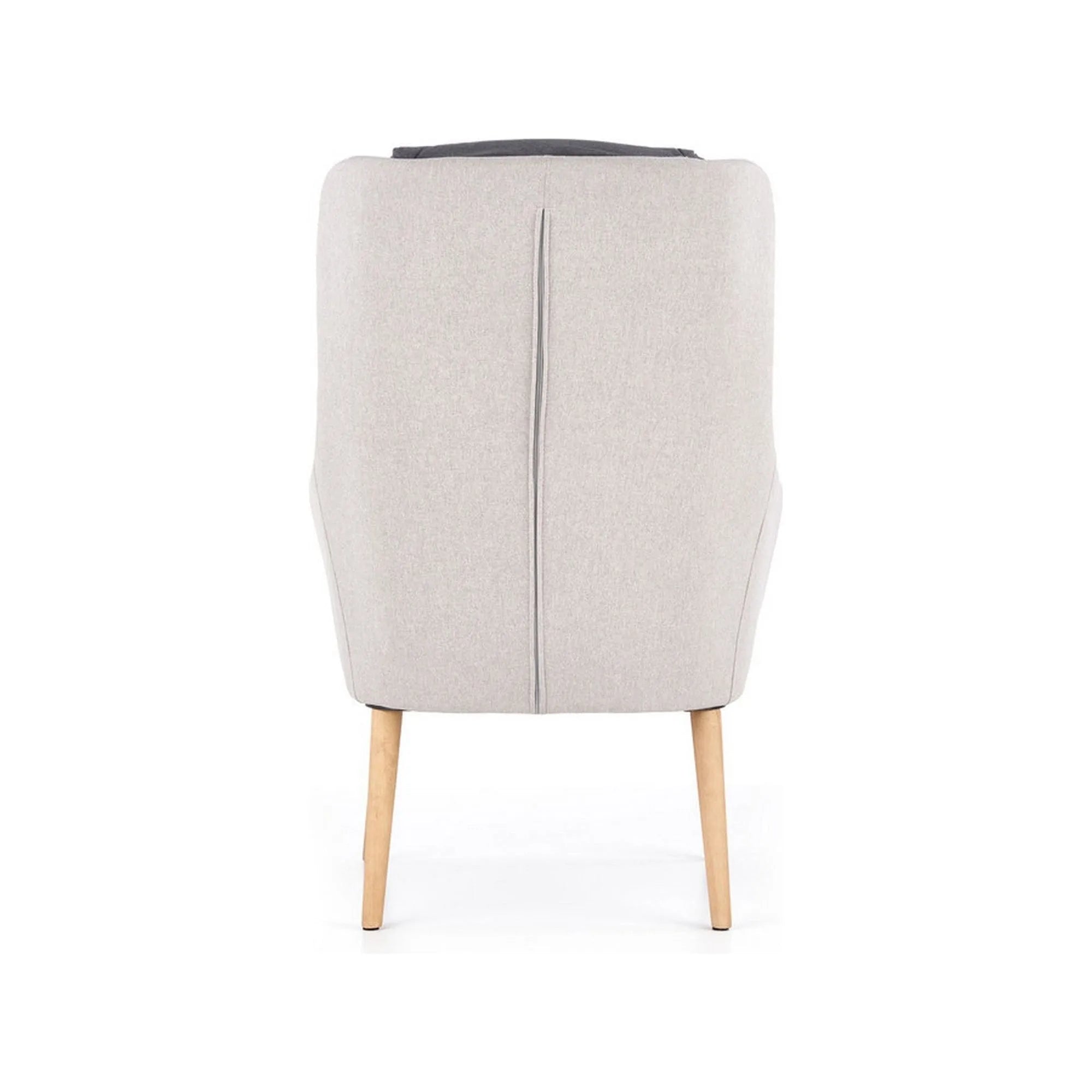 Fotoliu PURIO, gri/stejar, stofa/lemn, 67x75x103 cm