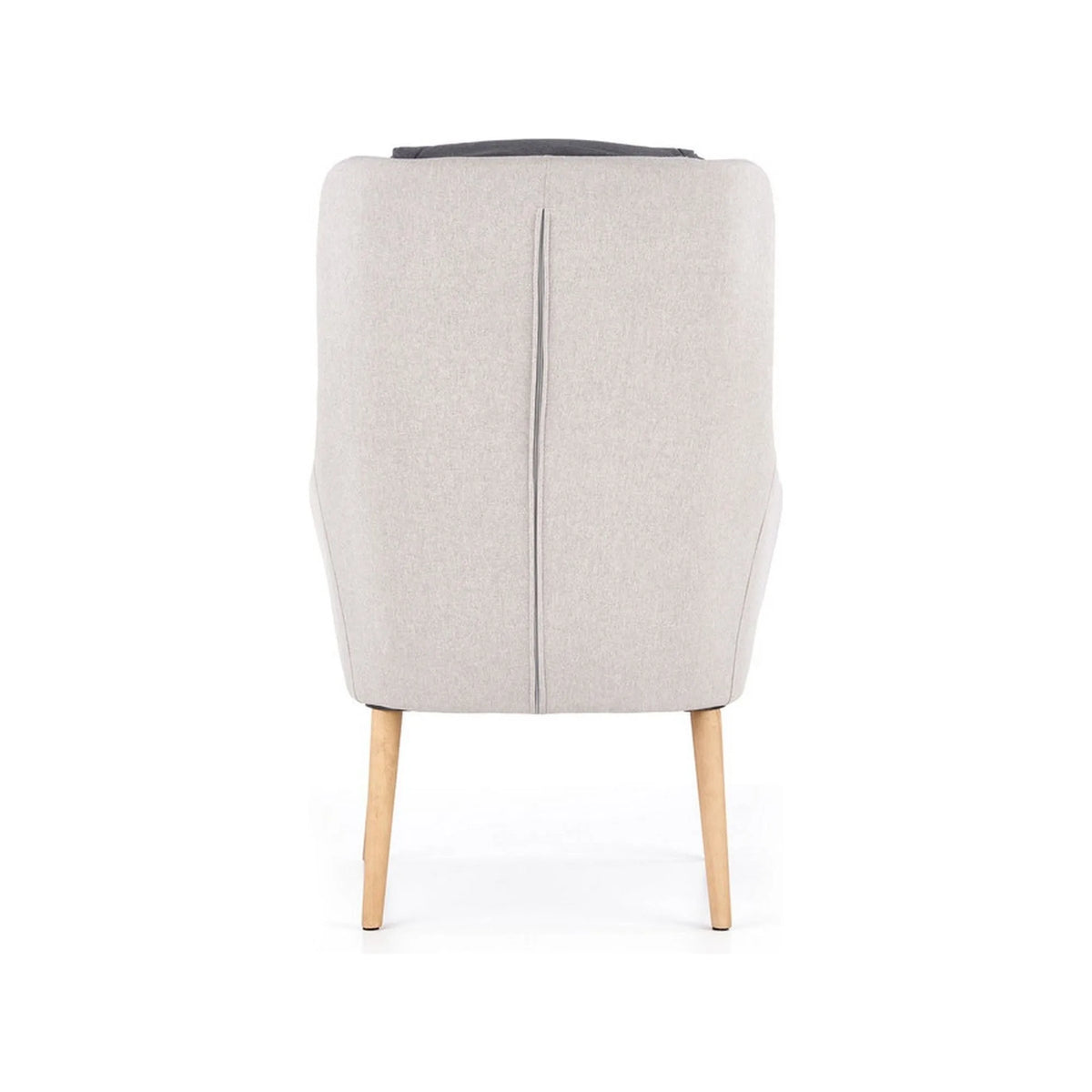 Fotoliu PURIO, gri/stejar, stofa/lemn, 67x75x103 cm