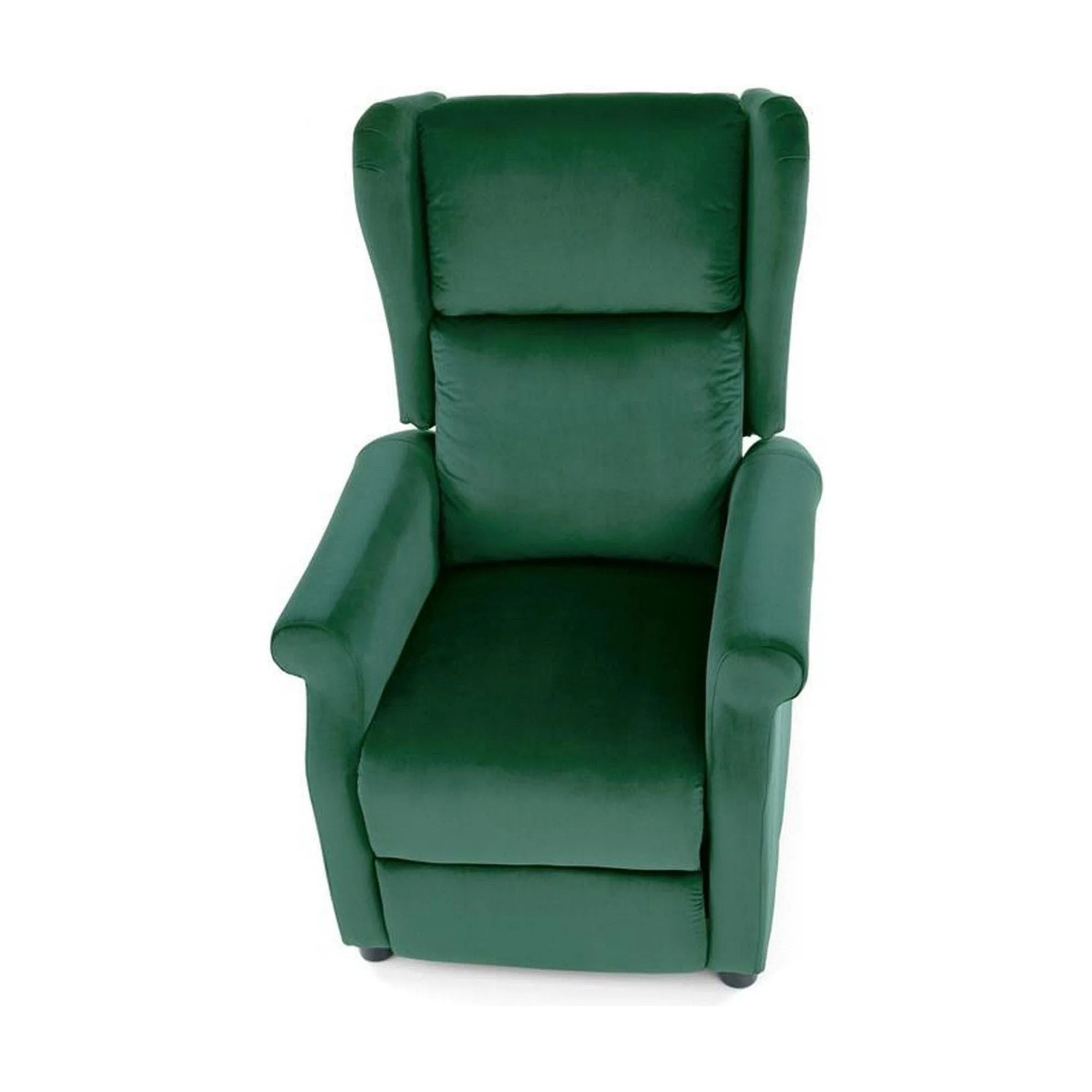 Fotoliu rabatabil AGUSTIN 2, verde inchis/negru, stofa/lemn, 75x92/160x83/107 cm