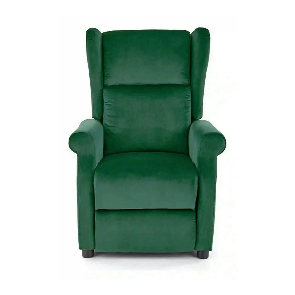 Fotoliu rabatabil AGUSTIN 2, verde inchis/negru, stofa/plastic, 75x92/160x107/83 cm